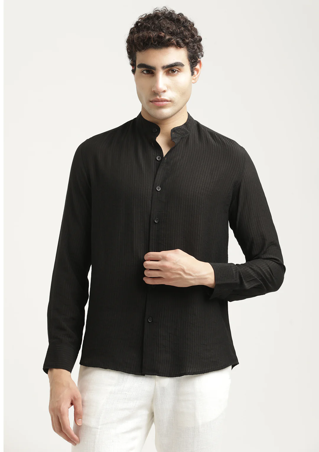 Men Textured Nylon Shirt - Image 4
