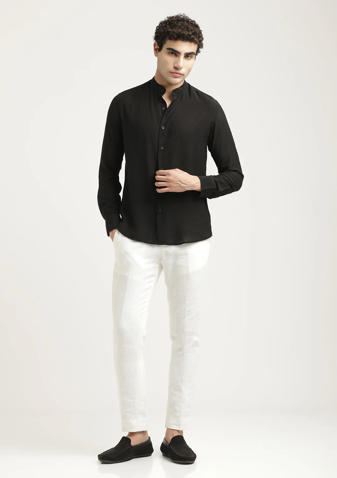 Men Textured Nylon Shirt - Image 6