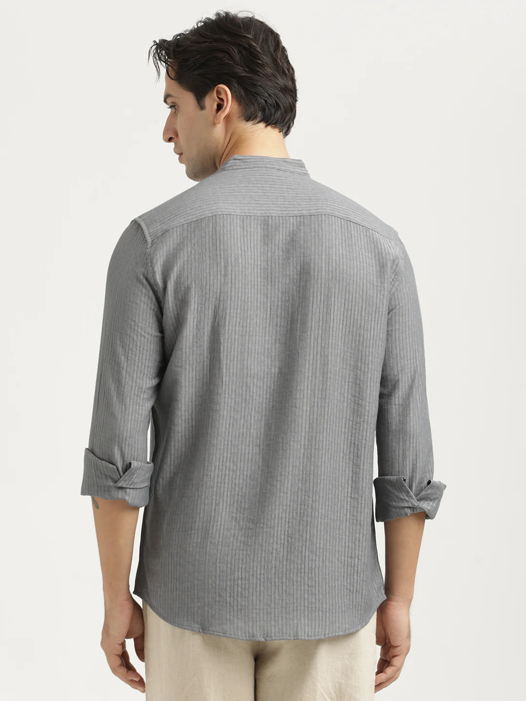 Men Textured Nylon Shirt - Image 3