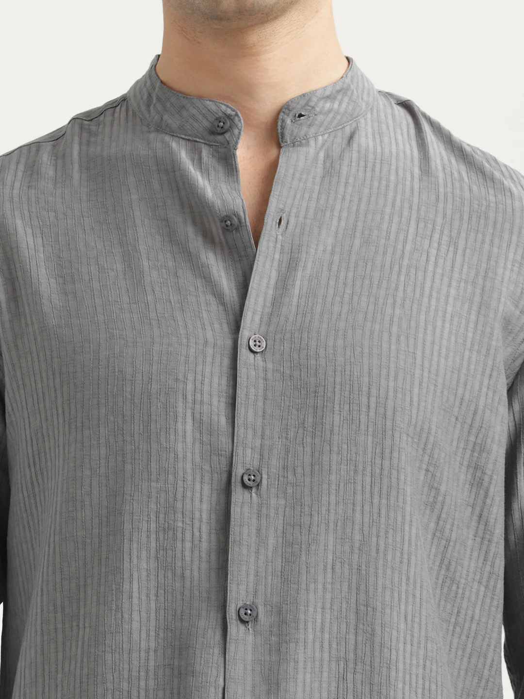 Men Textured Nylon Shirt - Image 4