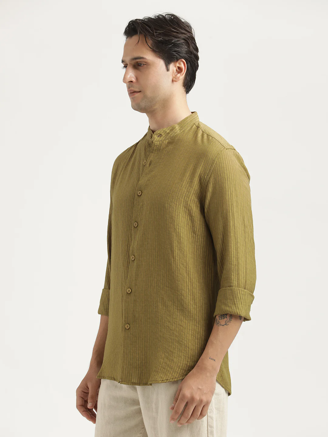Men Textured Nylon Shirt - Image 4