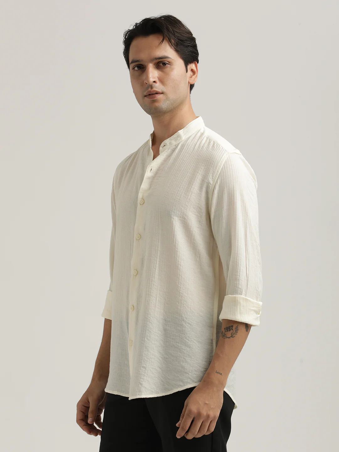 Men Textured Nylon Shirt - Image 3