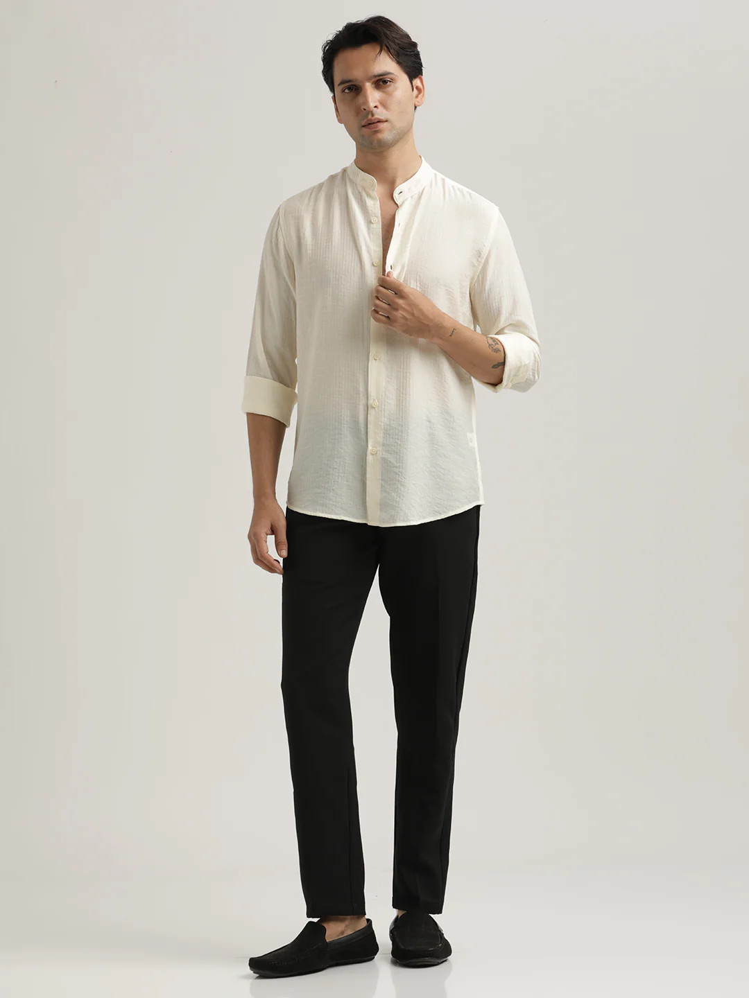 Men Textured Nylon Shirt - Image 5