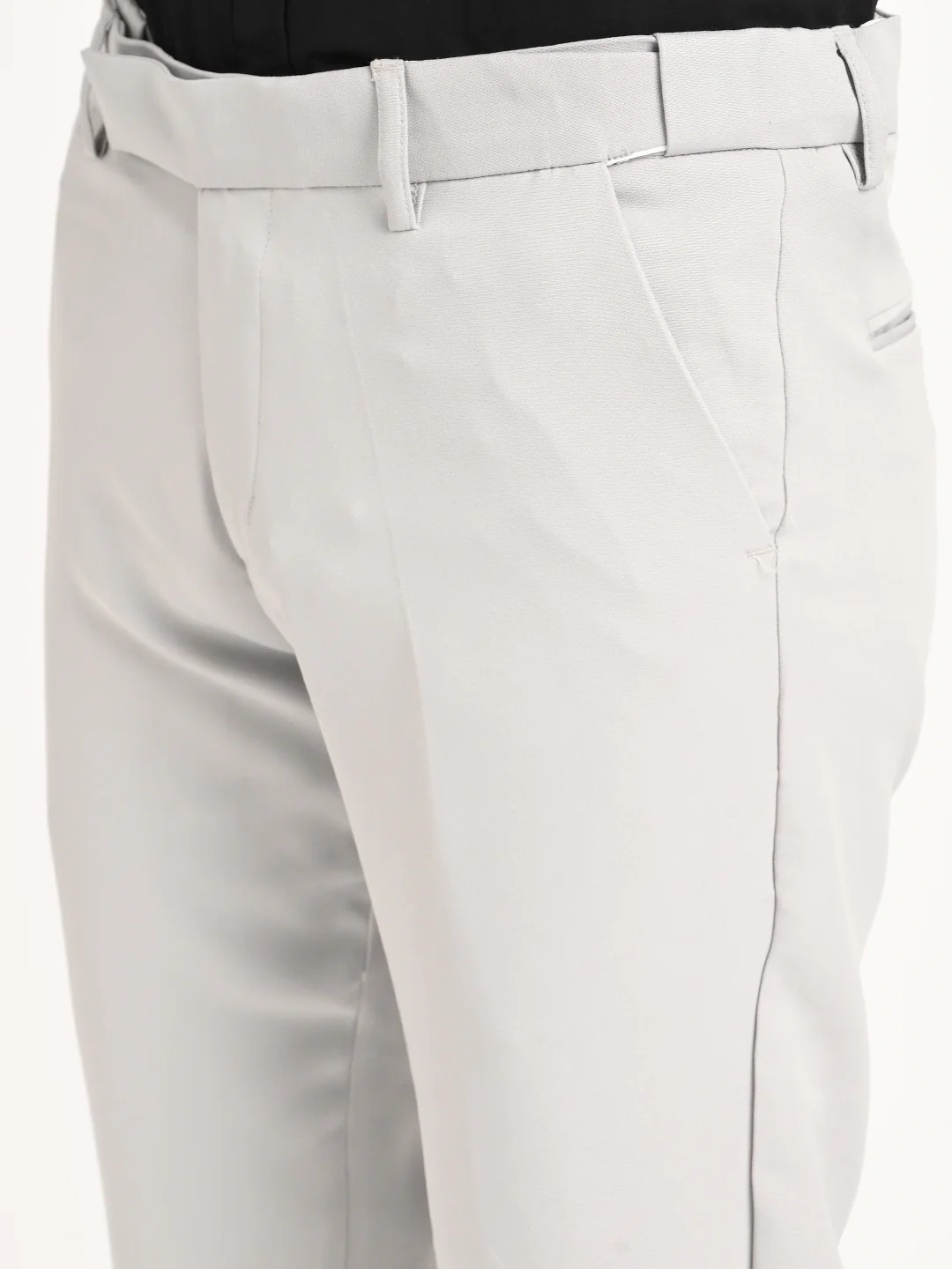Men Textured Polyester Trousers - Image 6