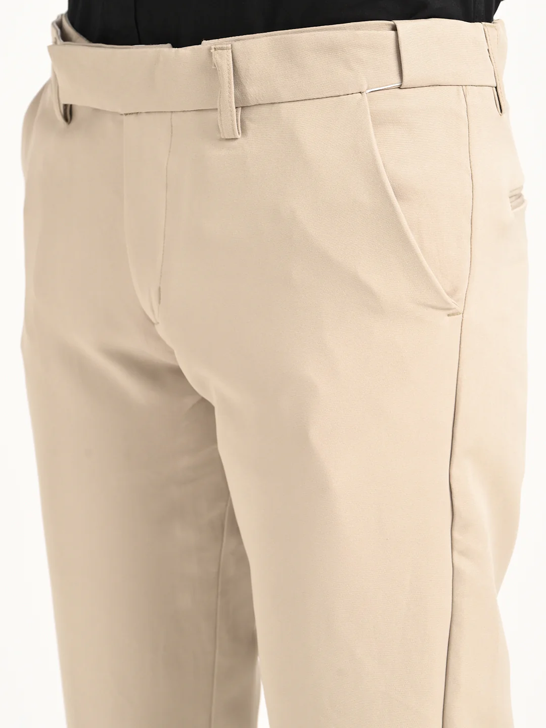 Men Textured Polyester Trousers - Image 6