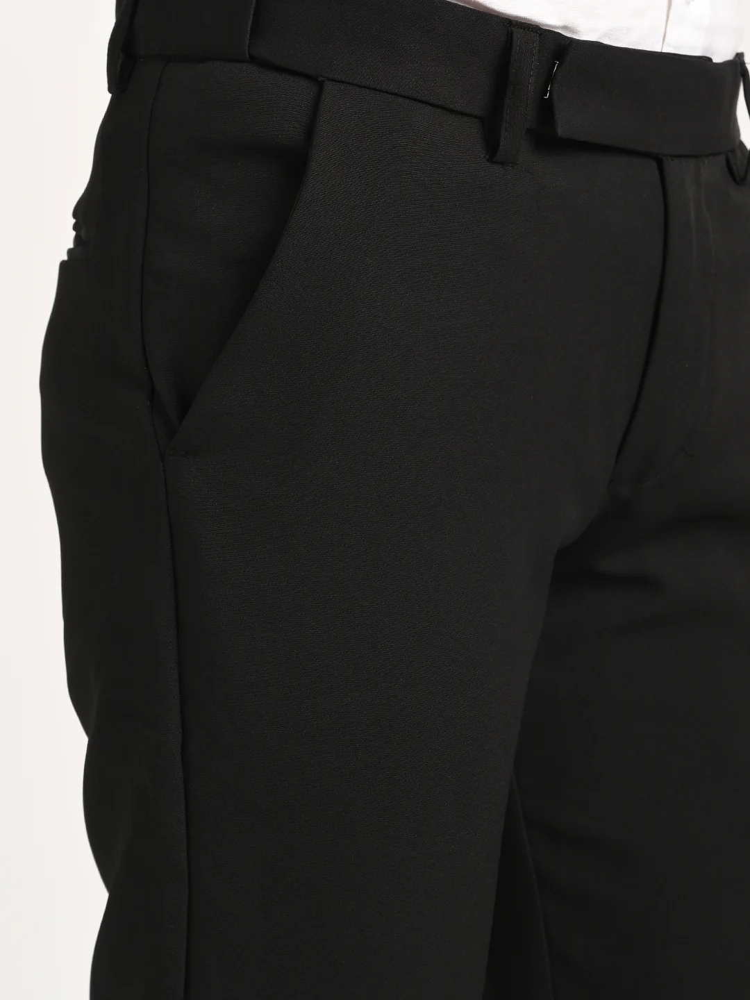Men Textured Polyester Trousers - Image 6