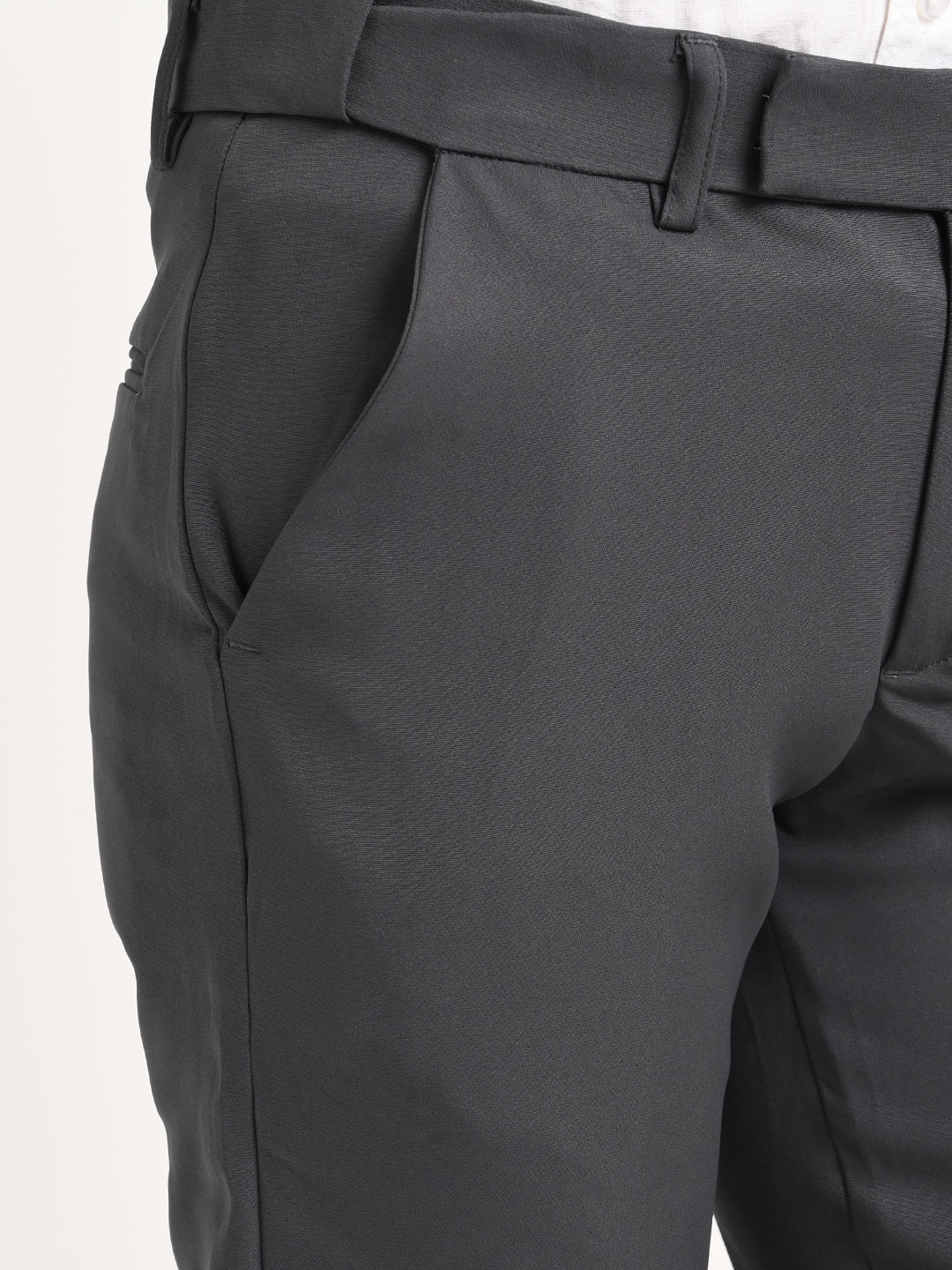 Men Textured Polyester Trousers - Image 6