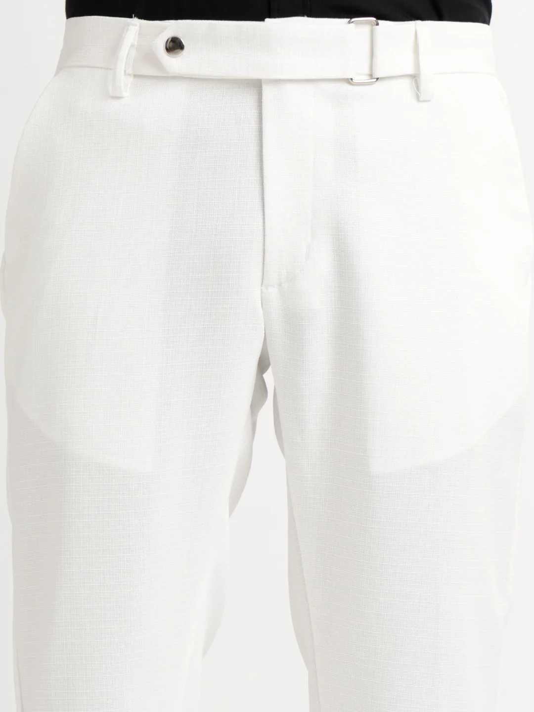 Men Textured  Slim Fit Trousers - Image 7