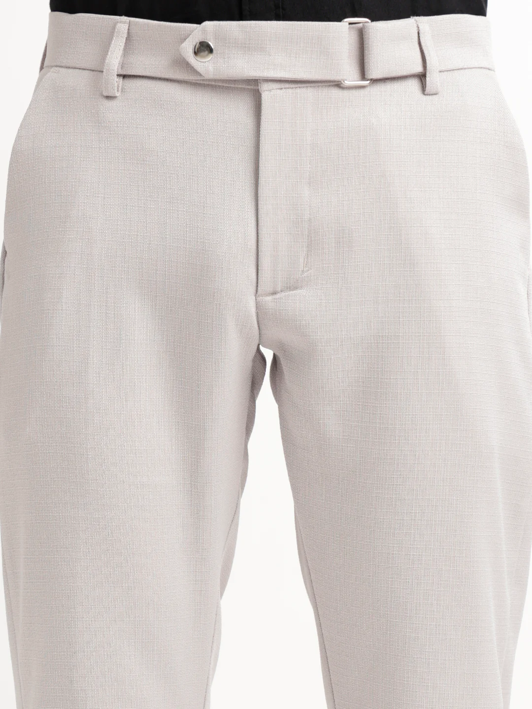 Men Textured  Slim Fit Trousers - Image 7