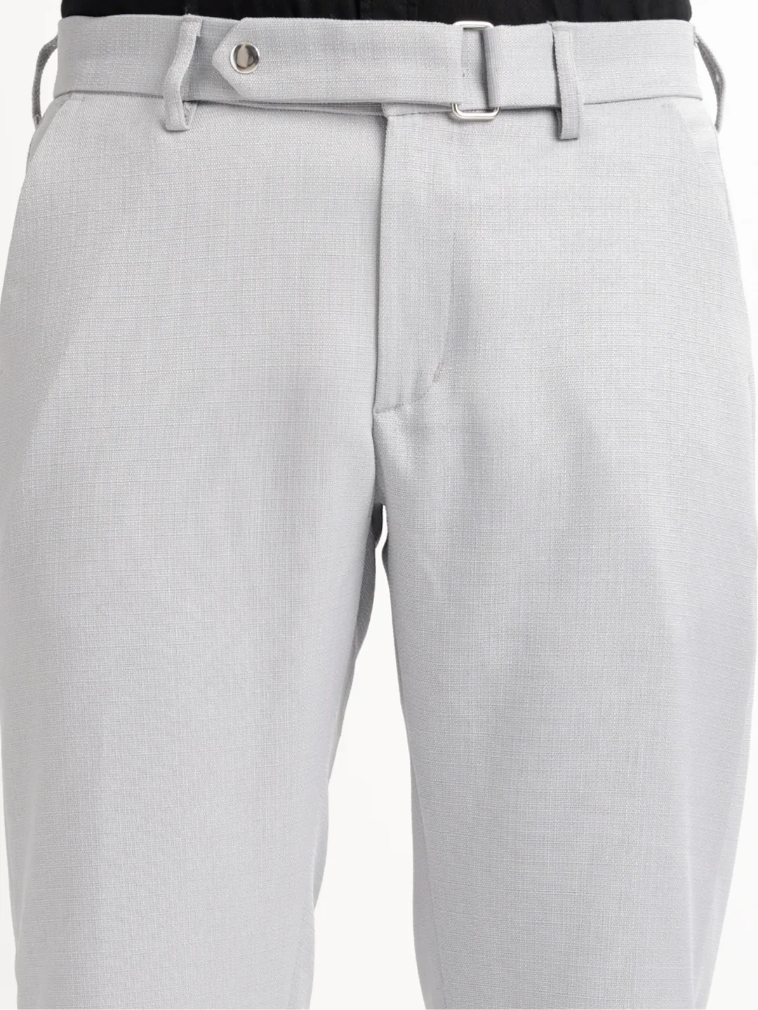 Men Textured  Slim Fit Trousers - Image 7