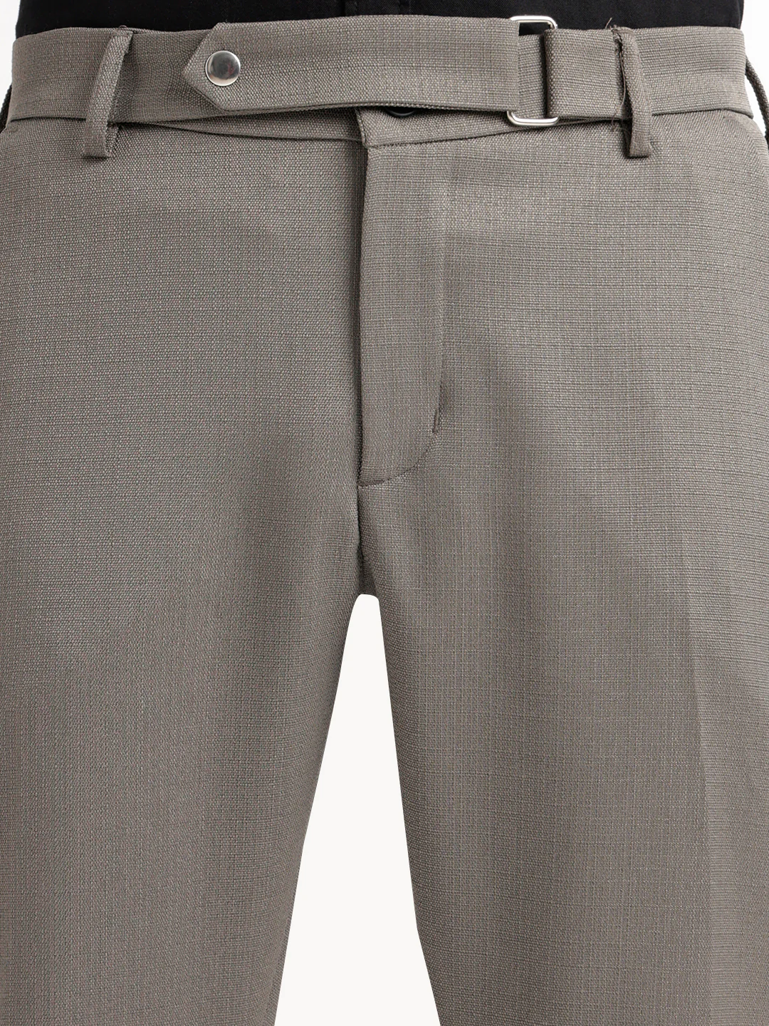 Men Textured  Slim Fit Trousers - Image 7