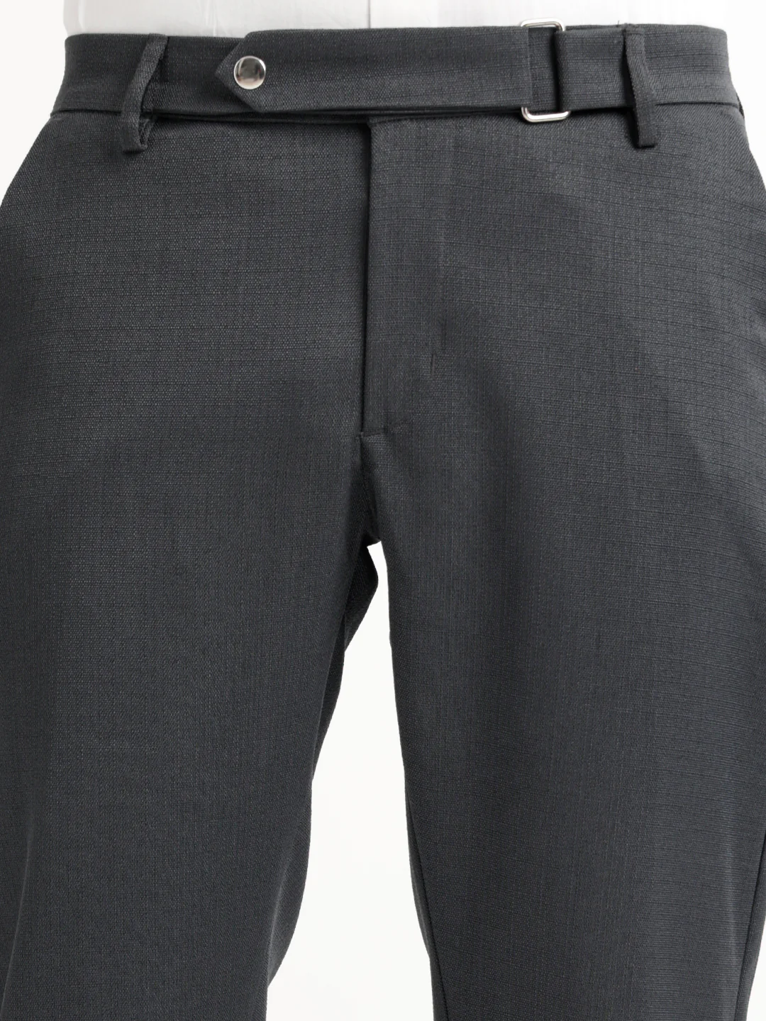 Men Textured  Slim Fit Trousers - Image 7