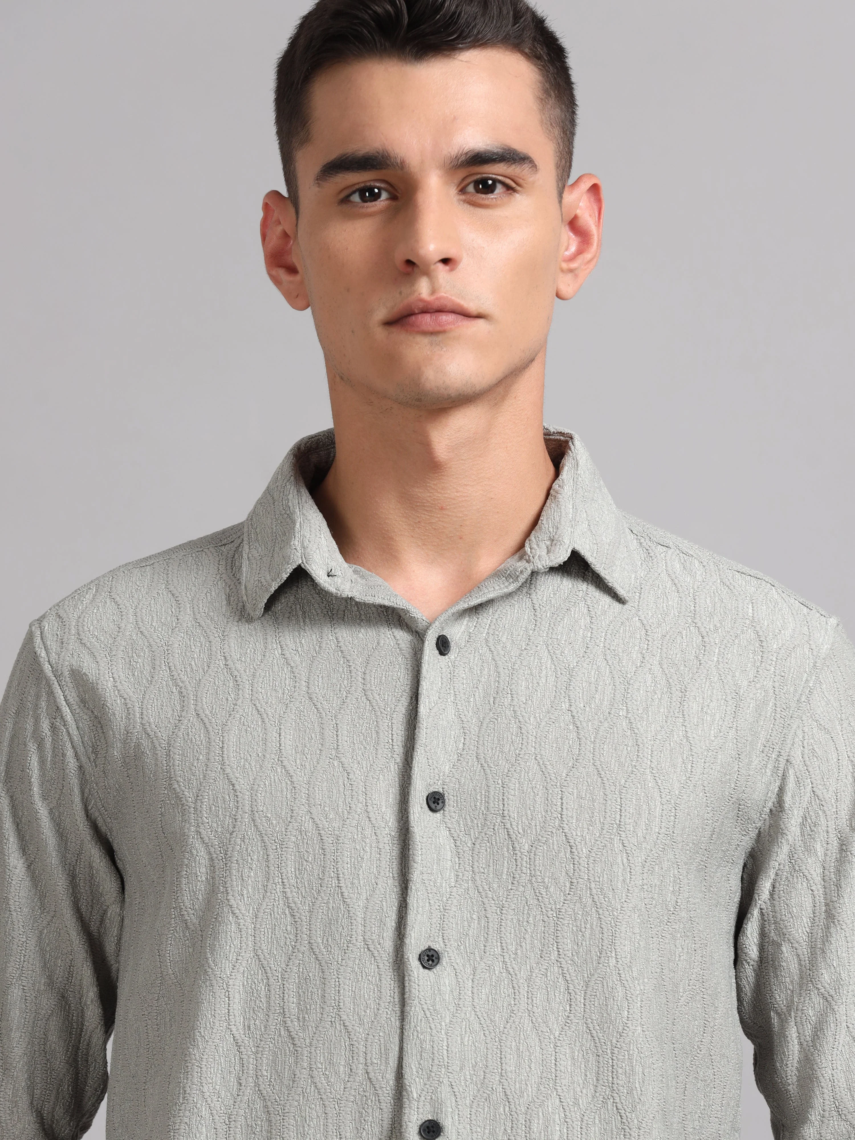 Men Texwave Grey Shirt - Image 4