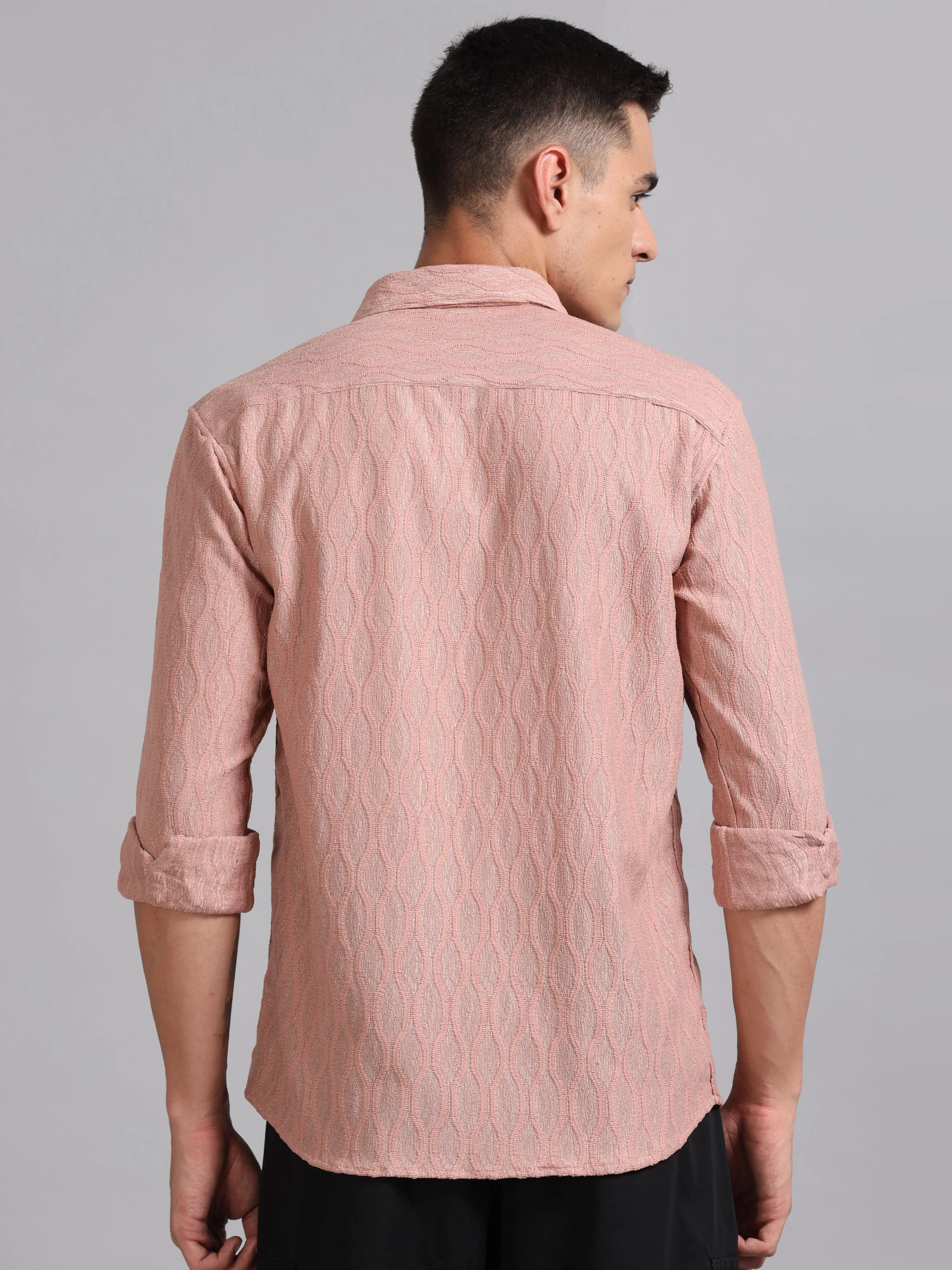 Men Texwave Pink Shirt - Image 2