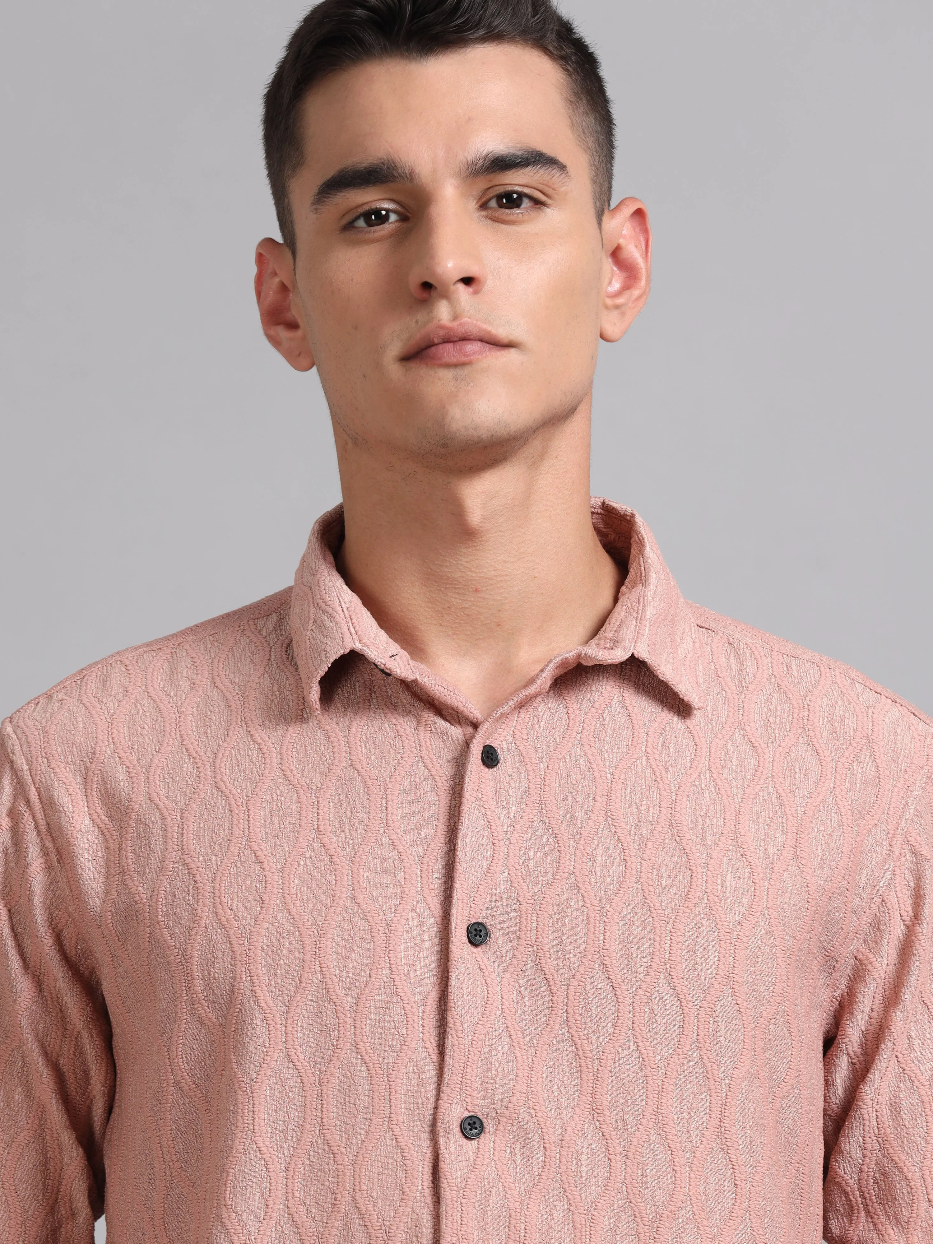 Men Texwave Pink Shirt - Image 4