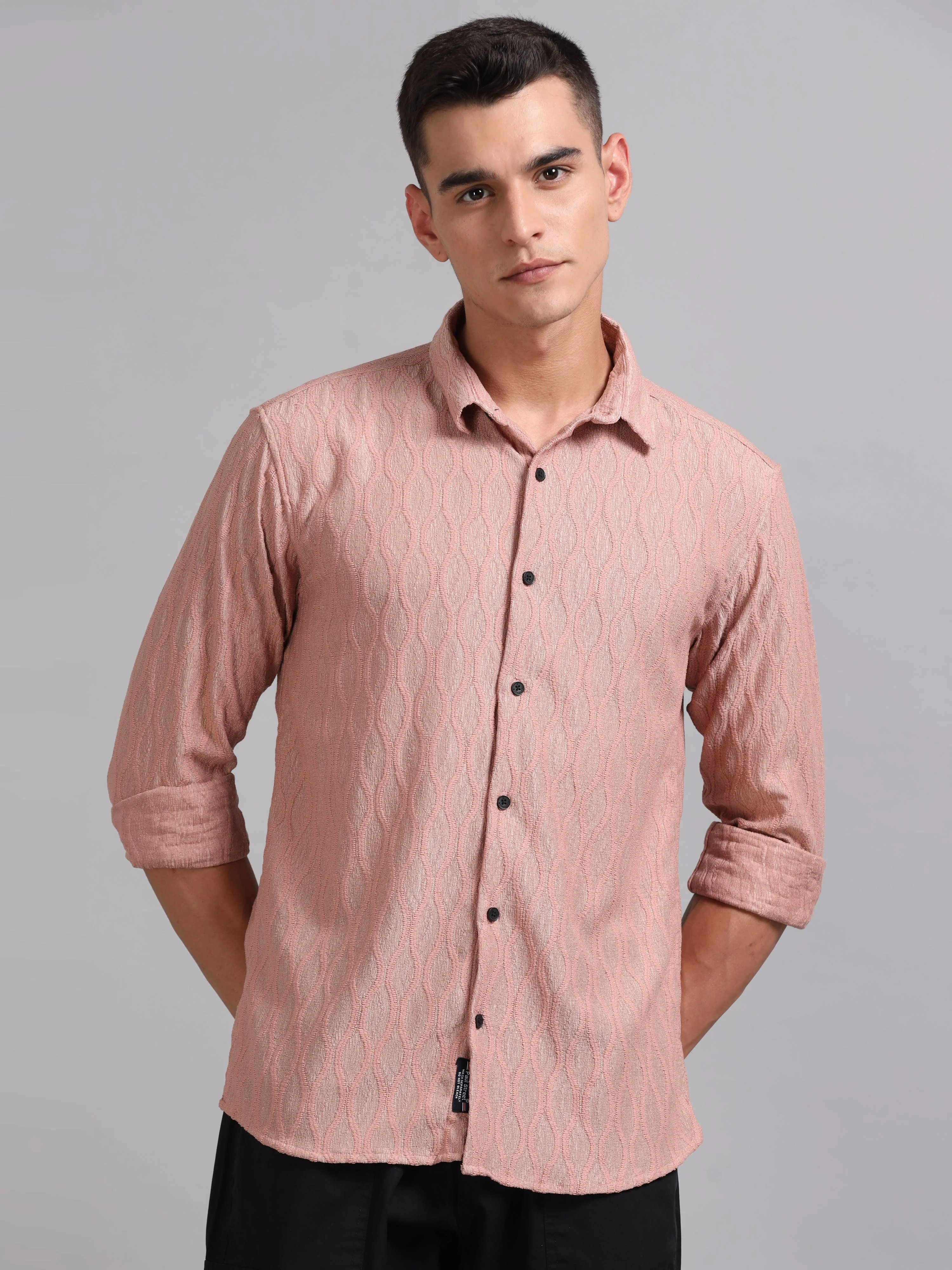 Men Texwave Pink Shirt - Image 5