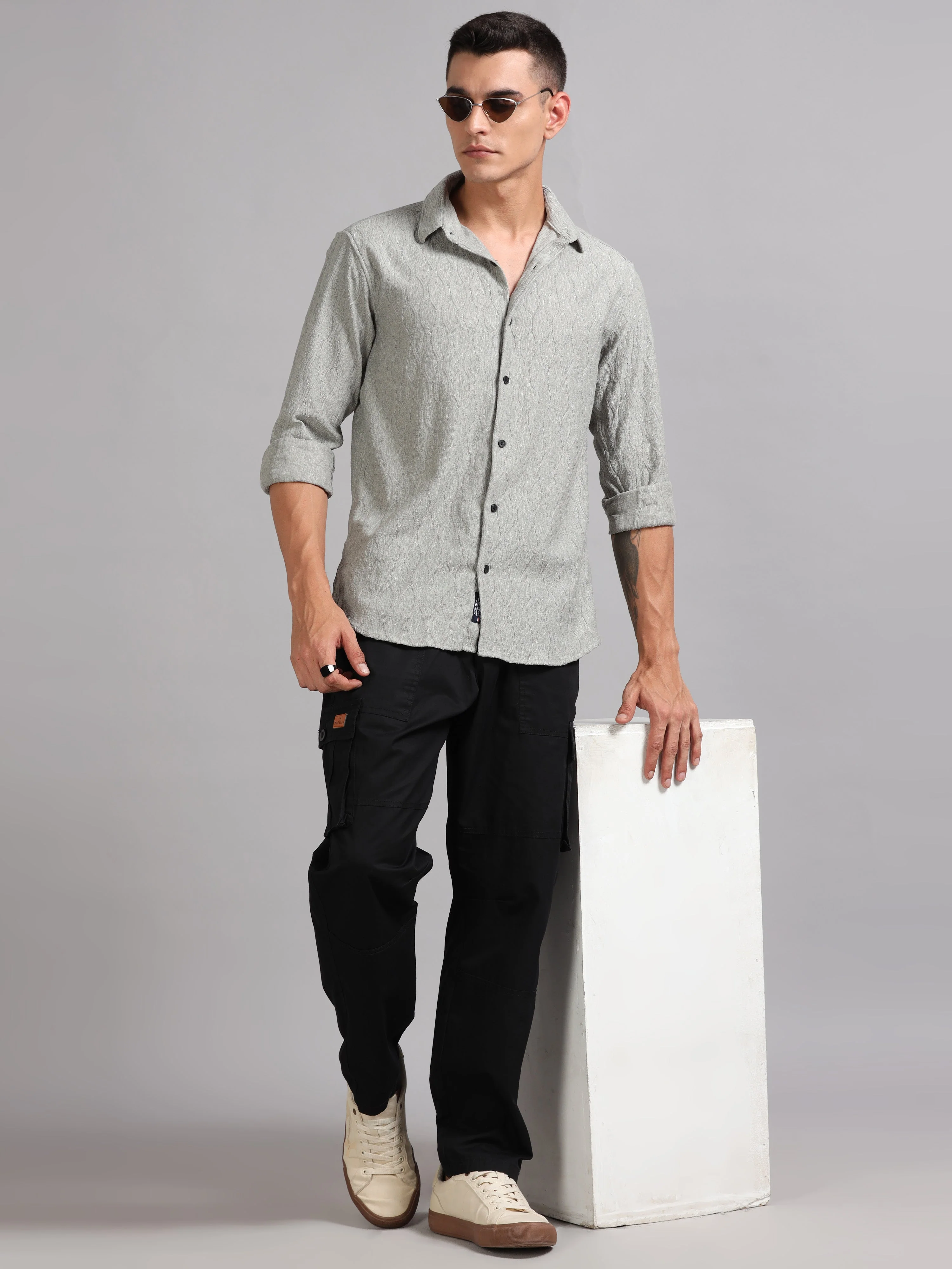 Men Texwave Pink Shirt - Image 6