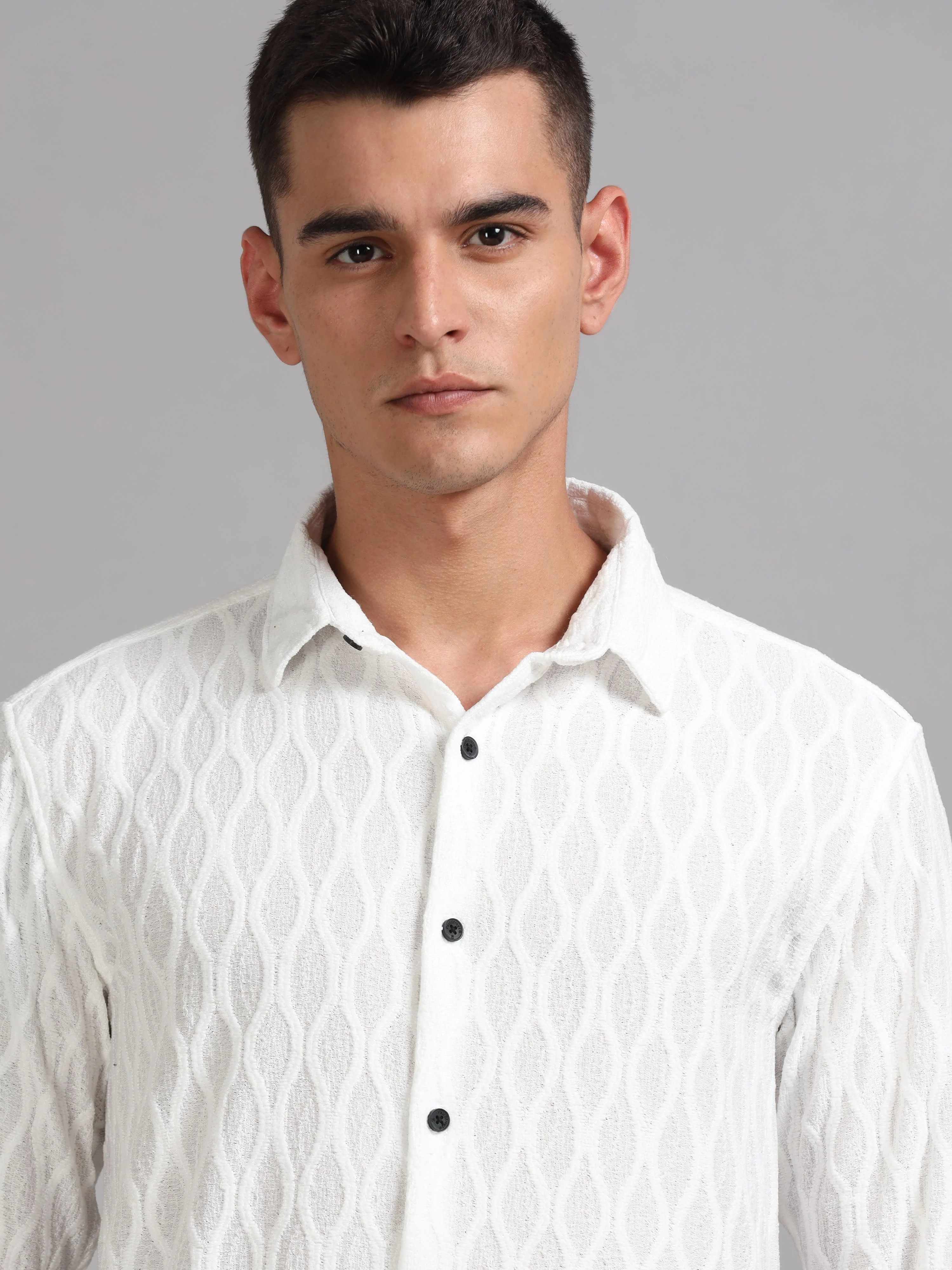 Men Texwave White Shirt - Image 4