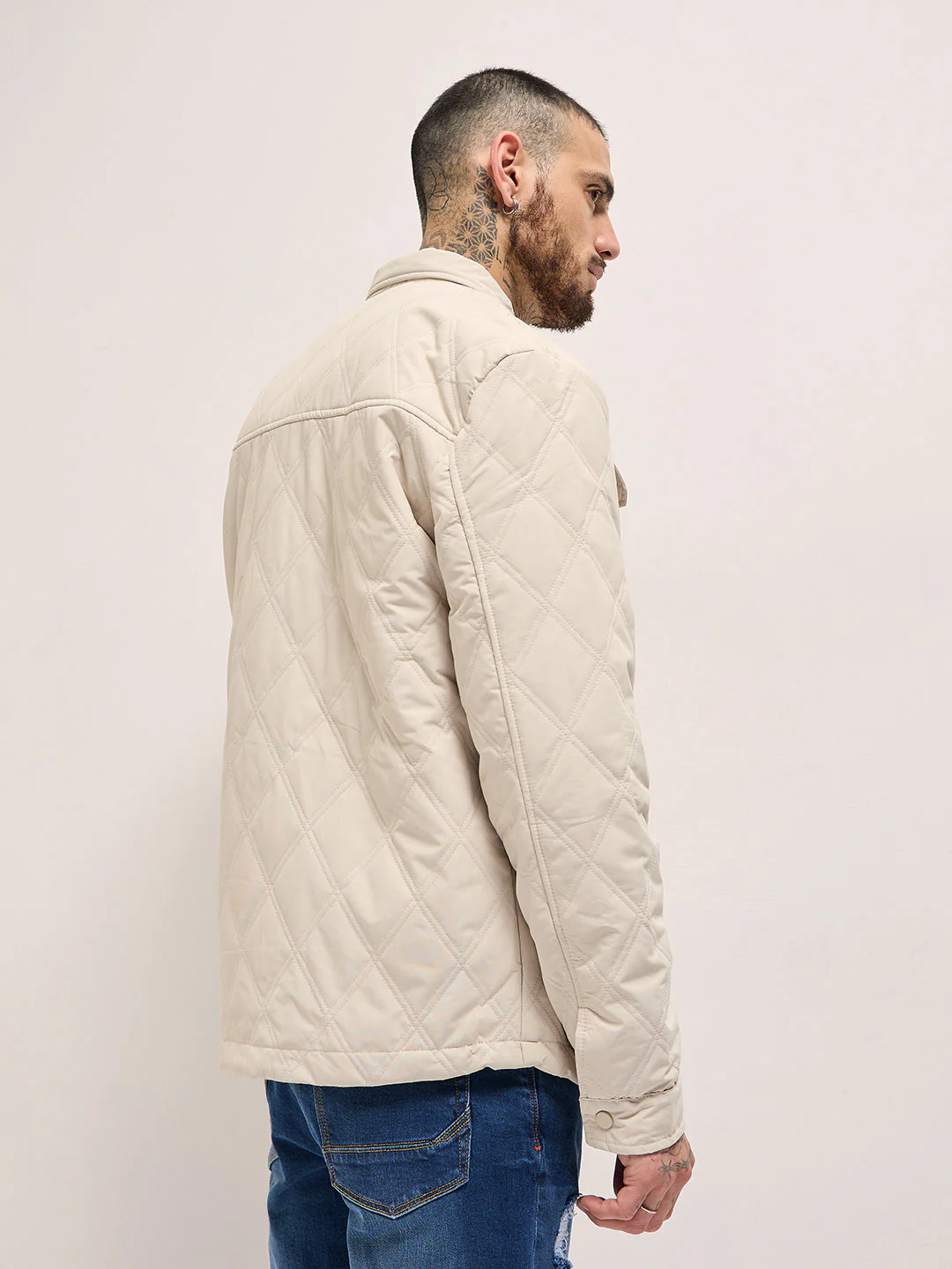Men Timeless Cream Jacket - Image 2