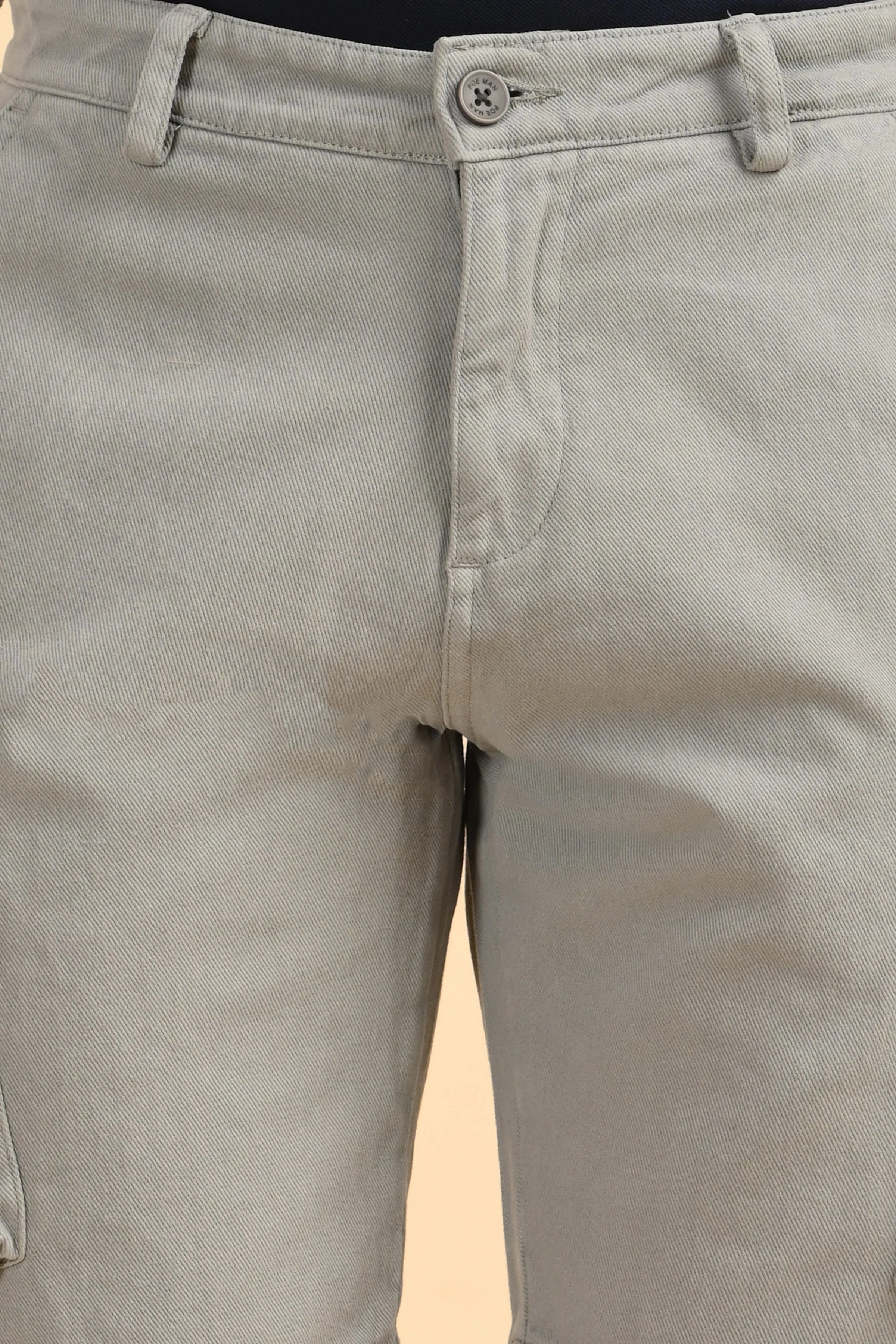 Men Tiptur Cotton Cargo Shorts Lt Grey - Image 5