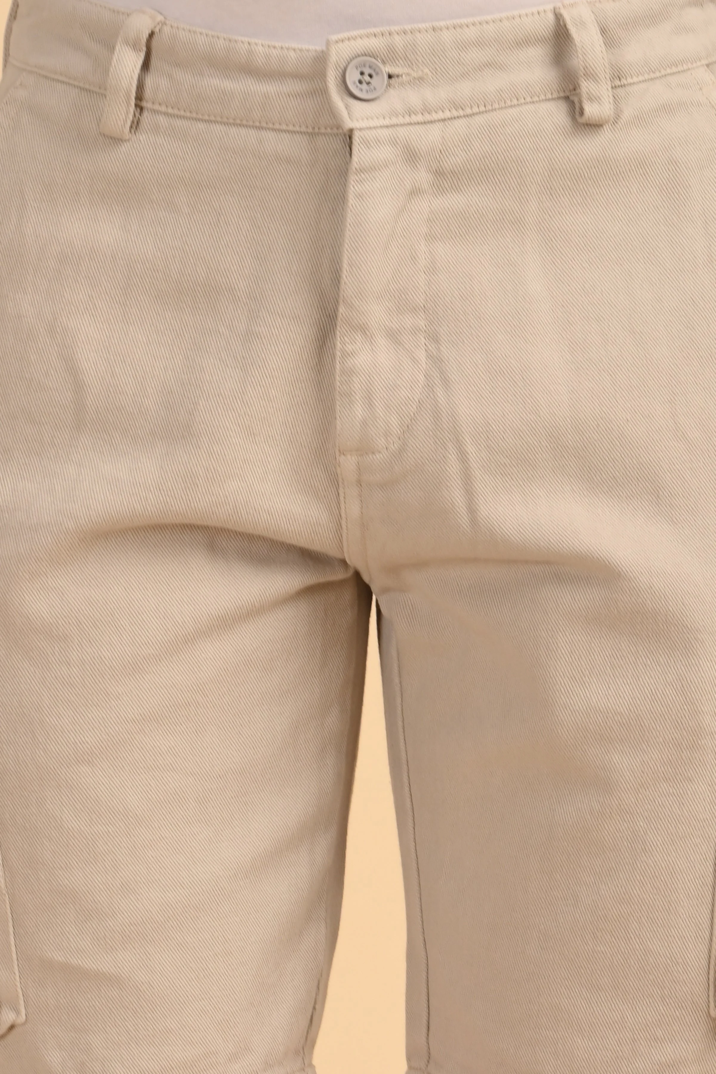 Men Tiptur Cotton Cargo Shorts Stone - Image 6