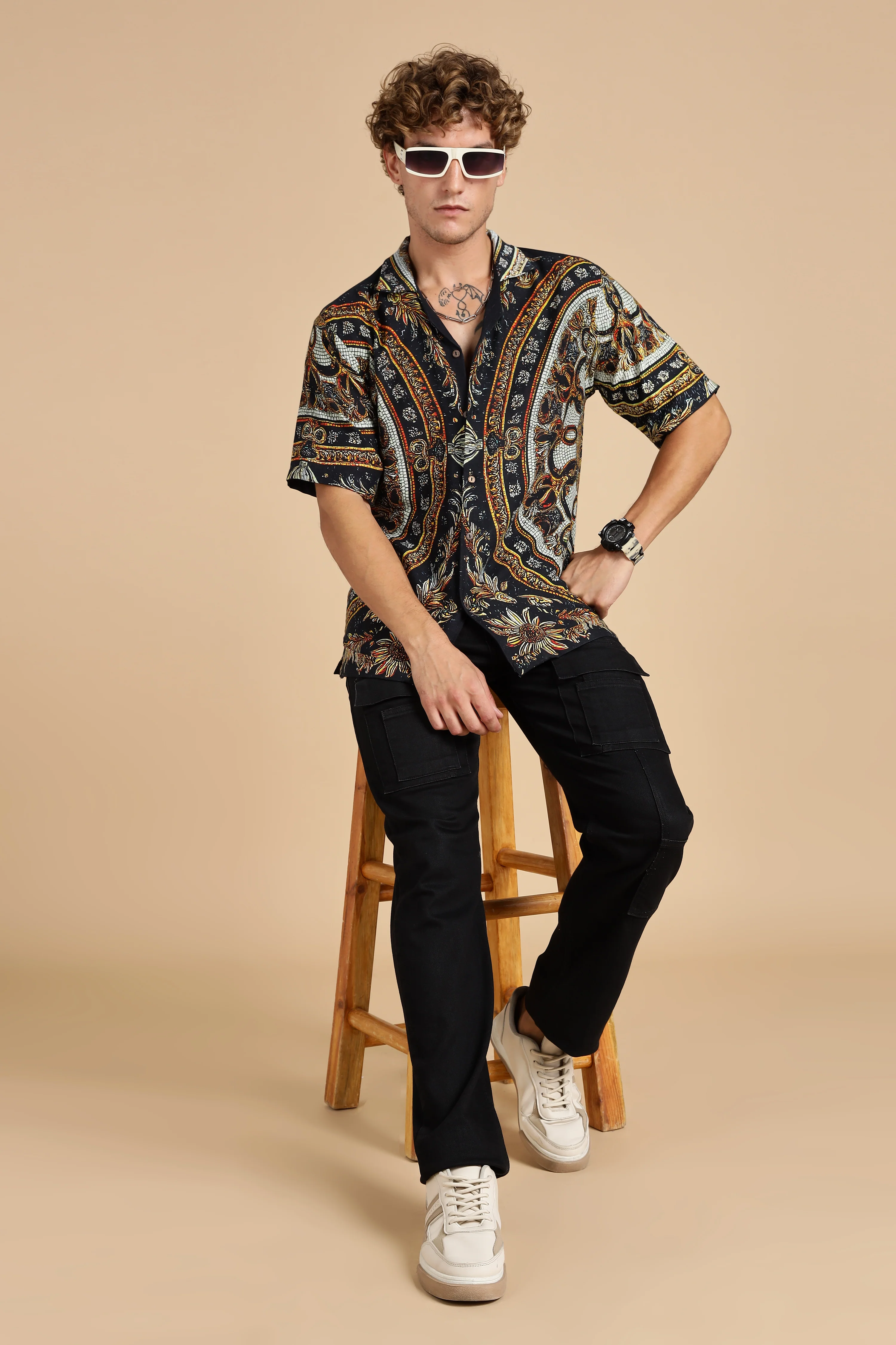 Men Topaz Gauge Cotton Shirt - Image 5