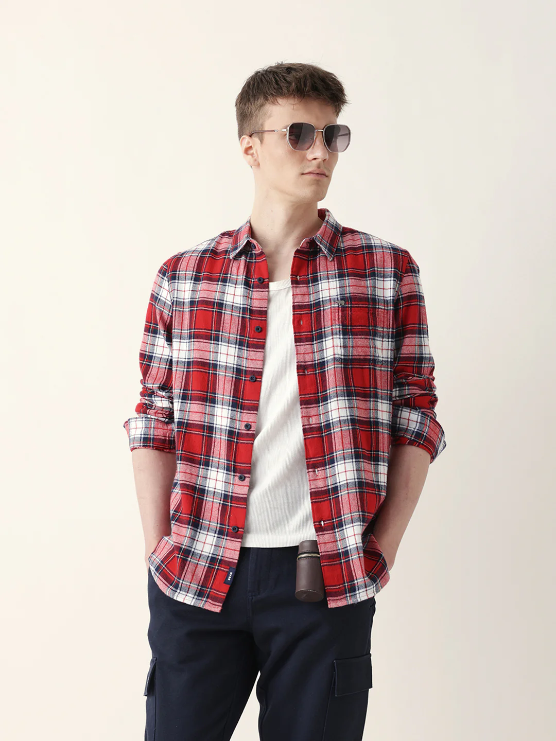 Men Trendy Casual Checkered Shirt - Image 4