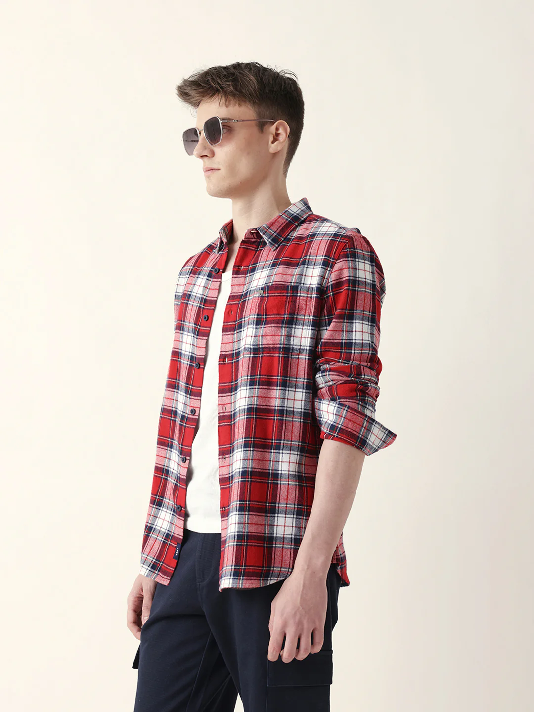 Men Trendy Casual Checkered Shirt - Image 5