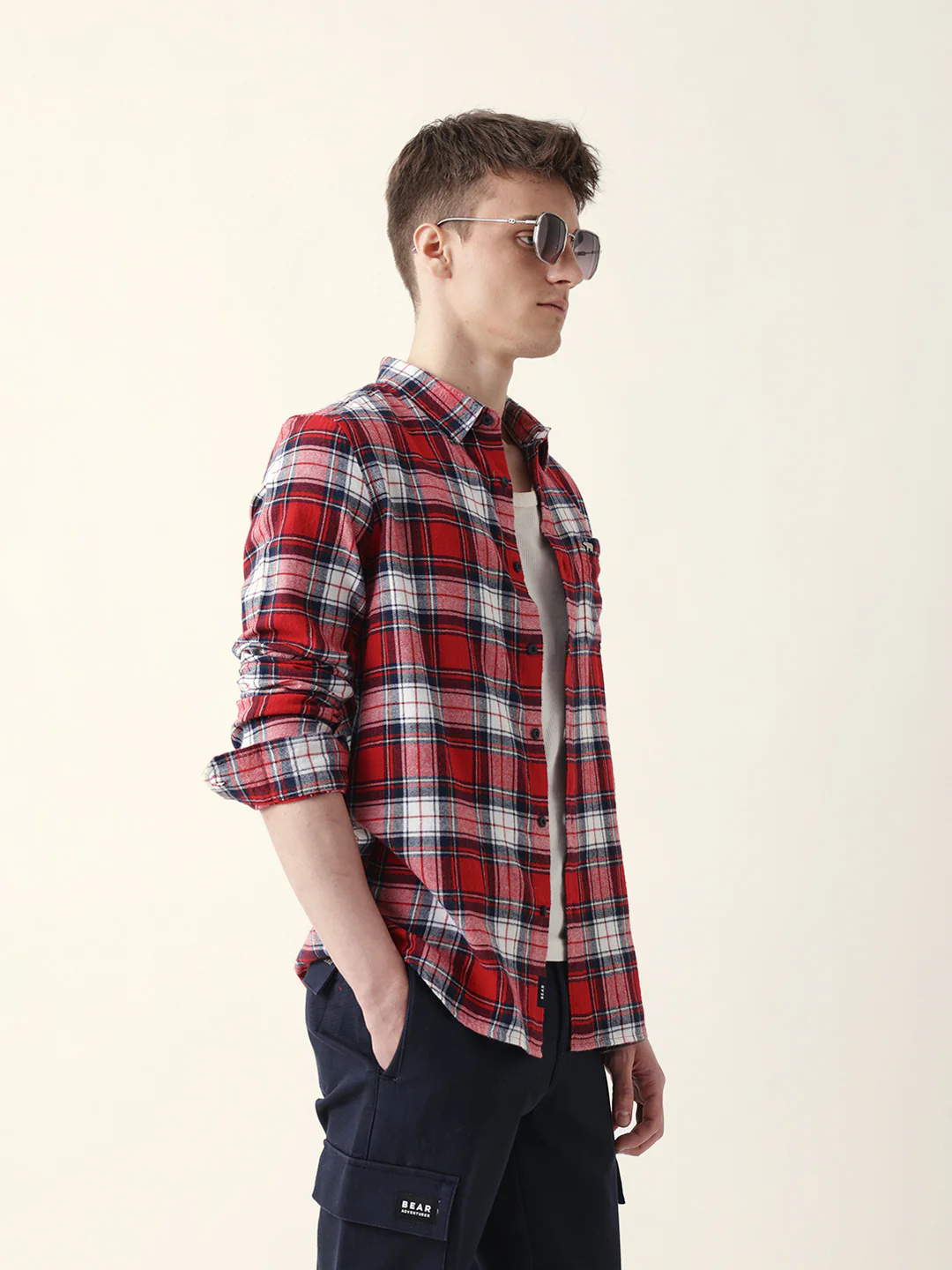 Men Trendy Casual Checkered Shirt - Image 6