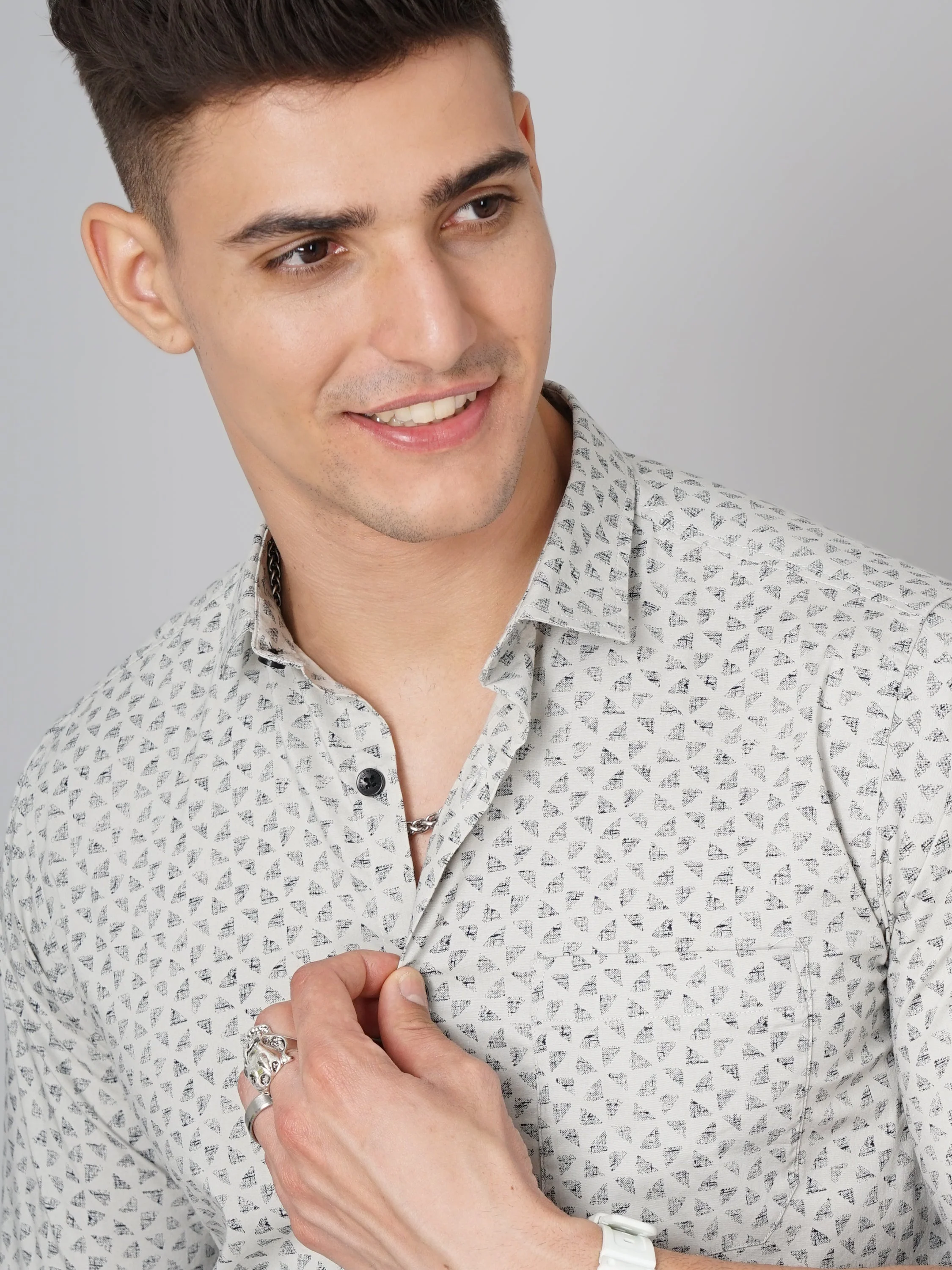 Men Triad Grey Shirt - Image 4