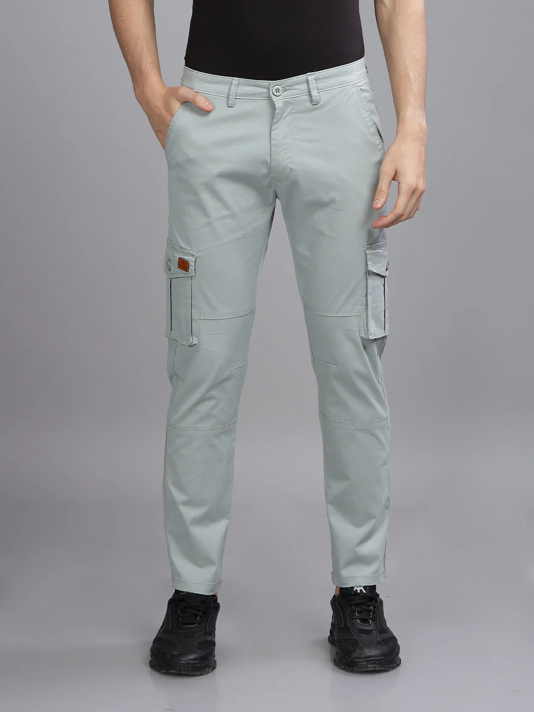 Men Twill Blue Cargo Pant