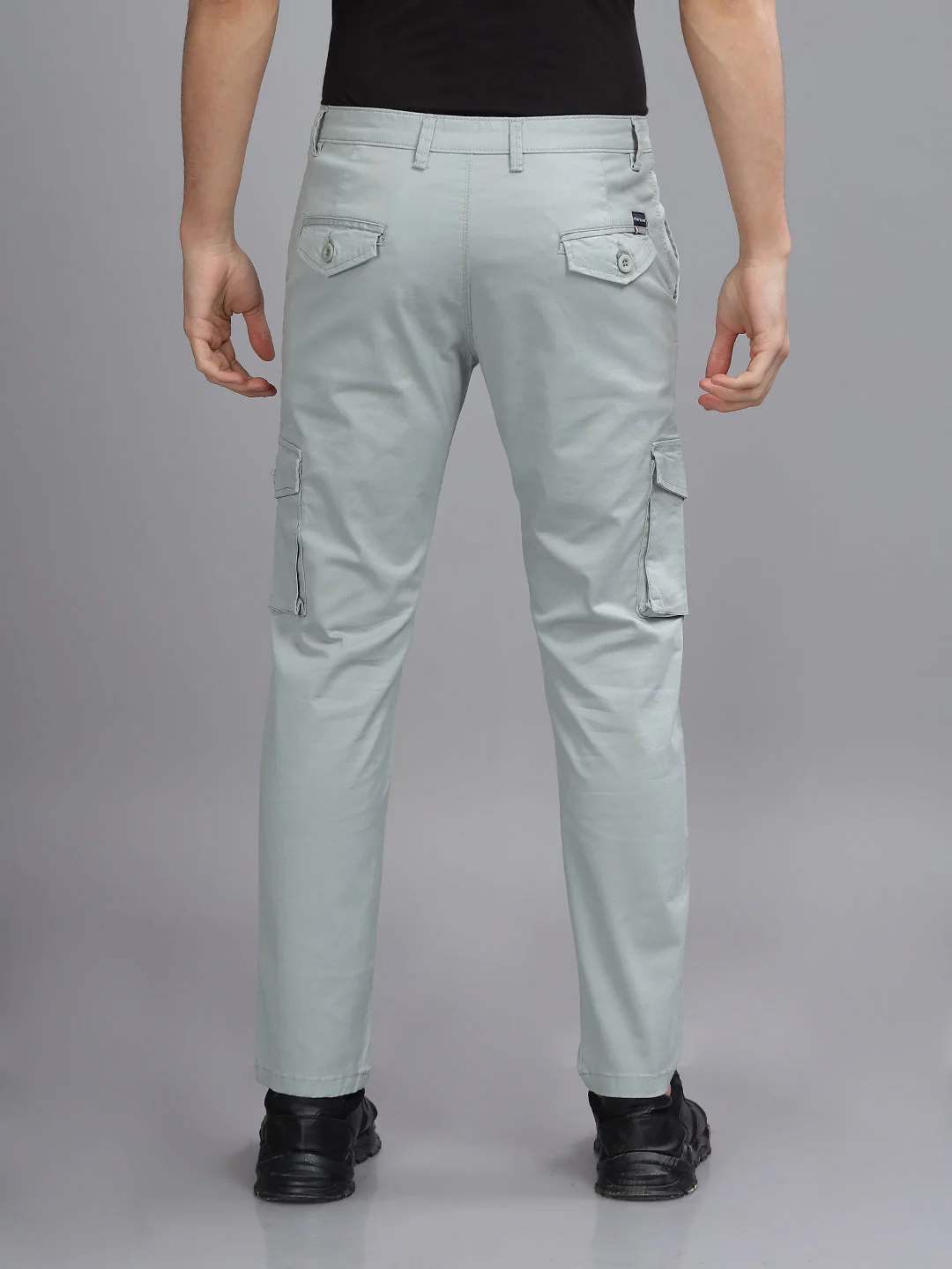 Men Twill Blue Cargo Pant - Image 2
