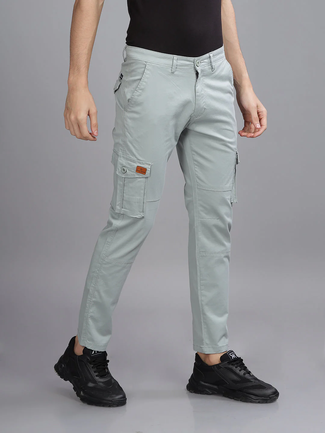 Men Twill Blue Cargo Pant - Image 3