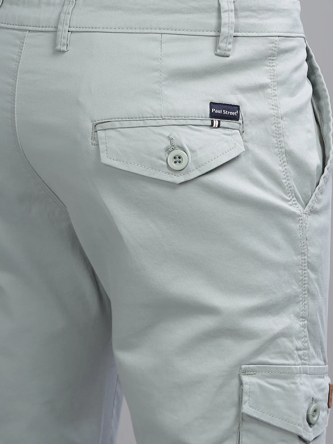 Men Twill Blue Cargo Pant - Image 6