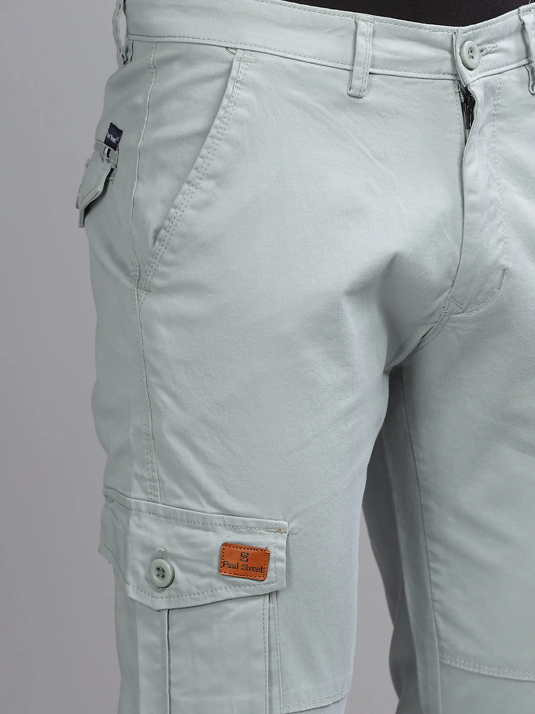 Men Twill Blue Cargo Pant - Image 7
