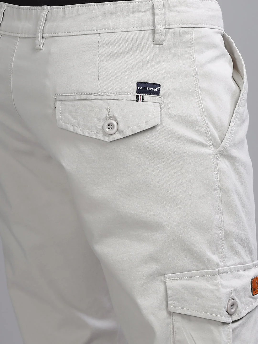 Men Twill Silver Grey Cargo Pant - Image 6
