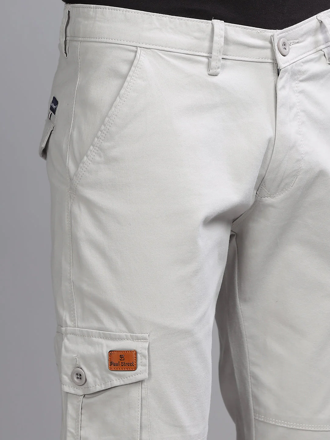 Men Twill Silver Grey Cargo Pant - Image 7