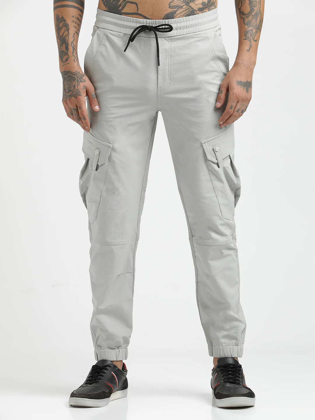 Men Utility Trousers with Elastic Edges - Image 4