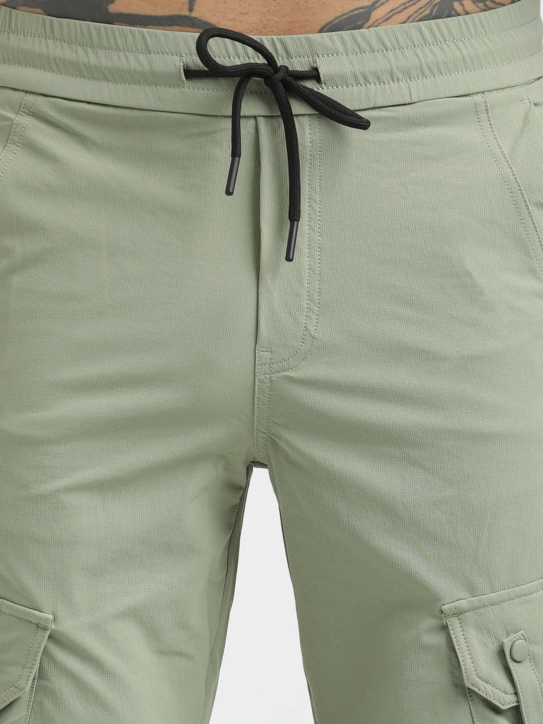 Men Utility Trousers with Elastic Edges - Image 3