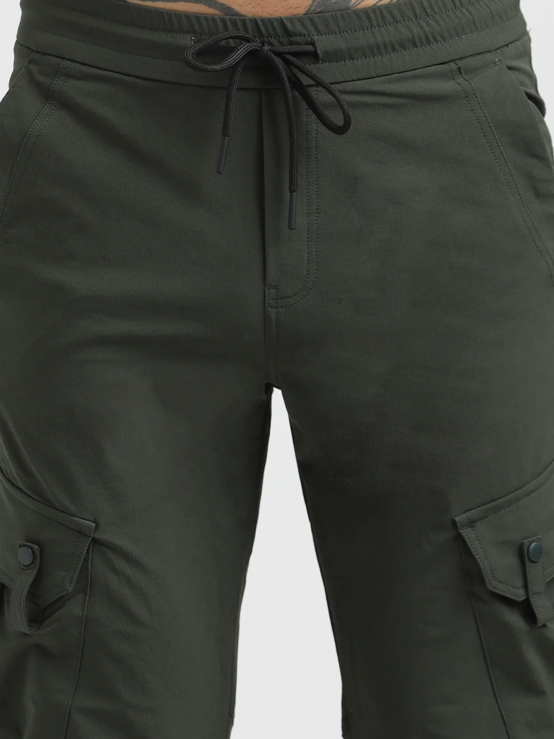 Men Utility Trousers with Elastic Edges - Image 5