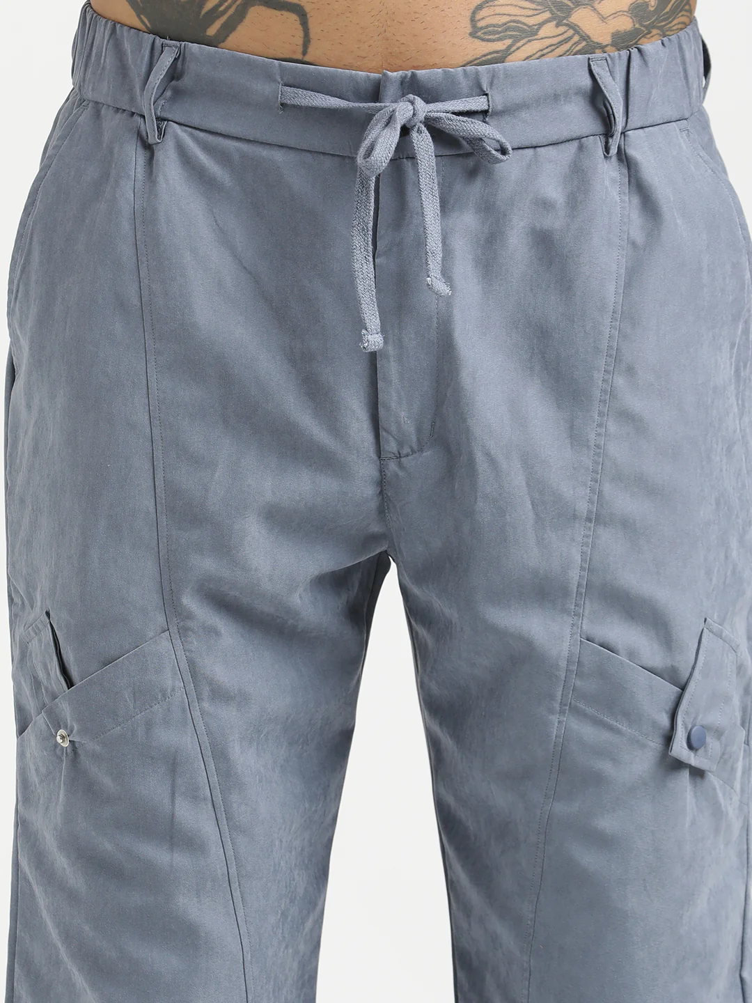 Men  Velvet Cargo Trousers - Image 4
