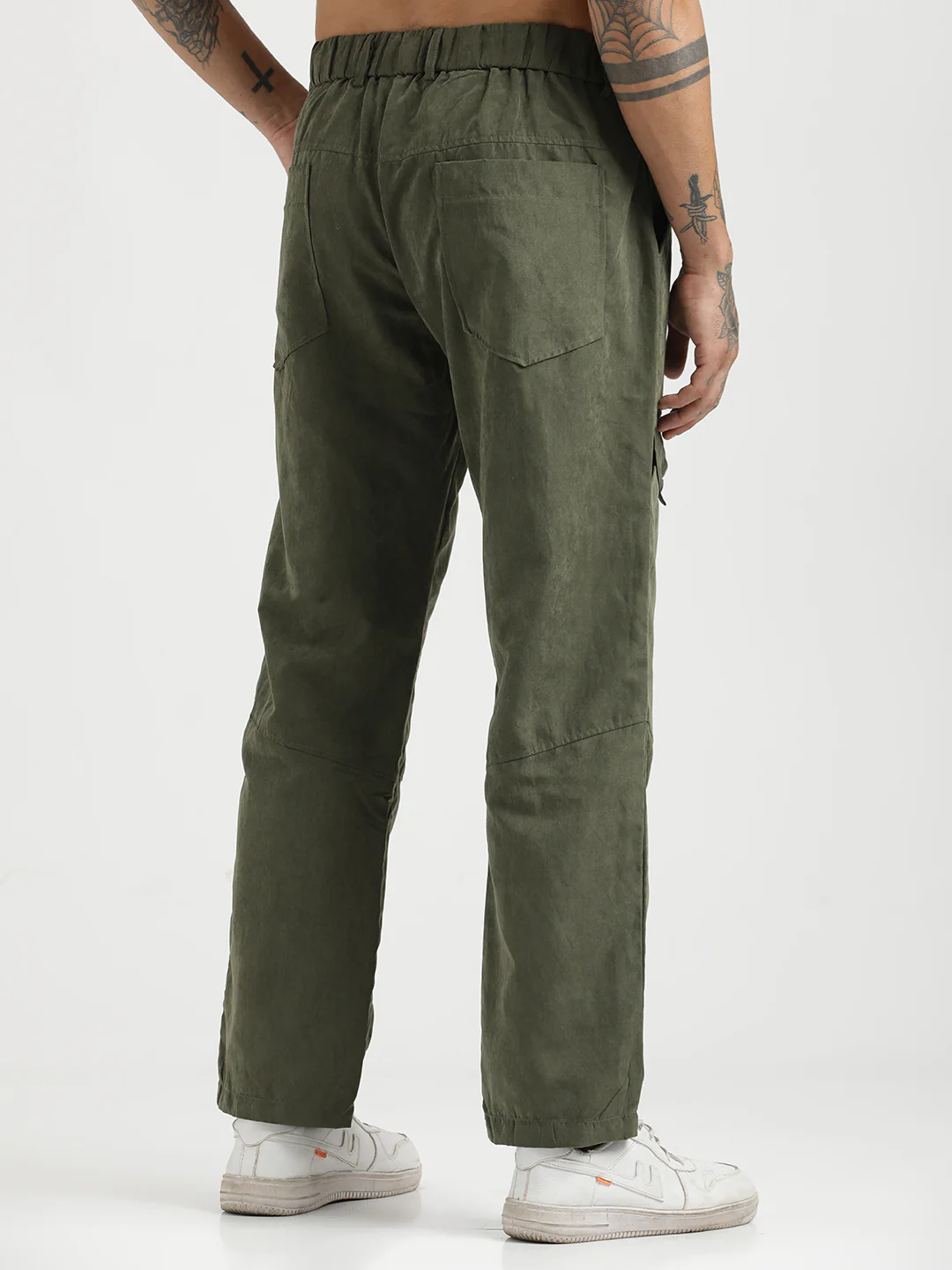 Men  Velvet Cargo Trousers - Image 4