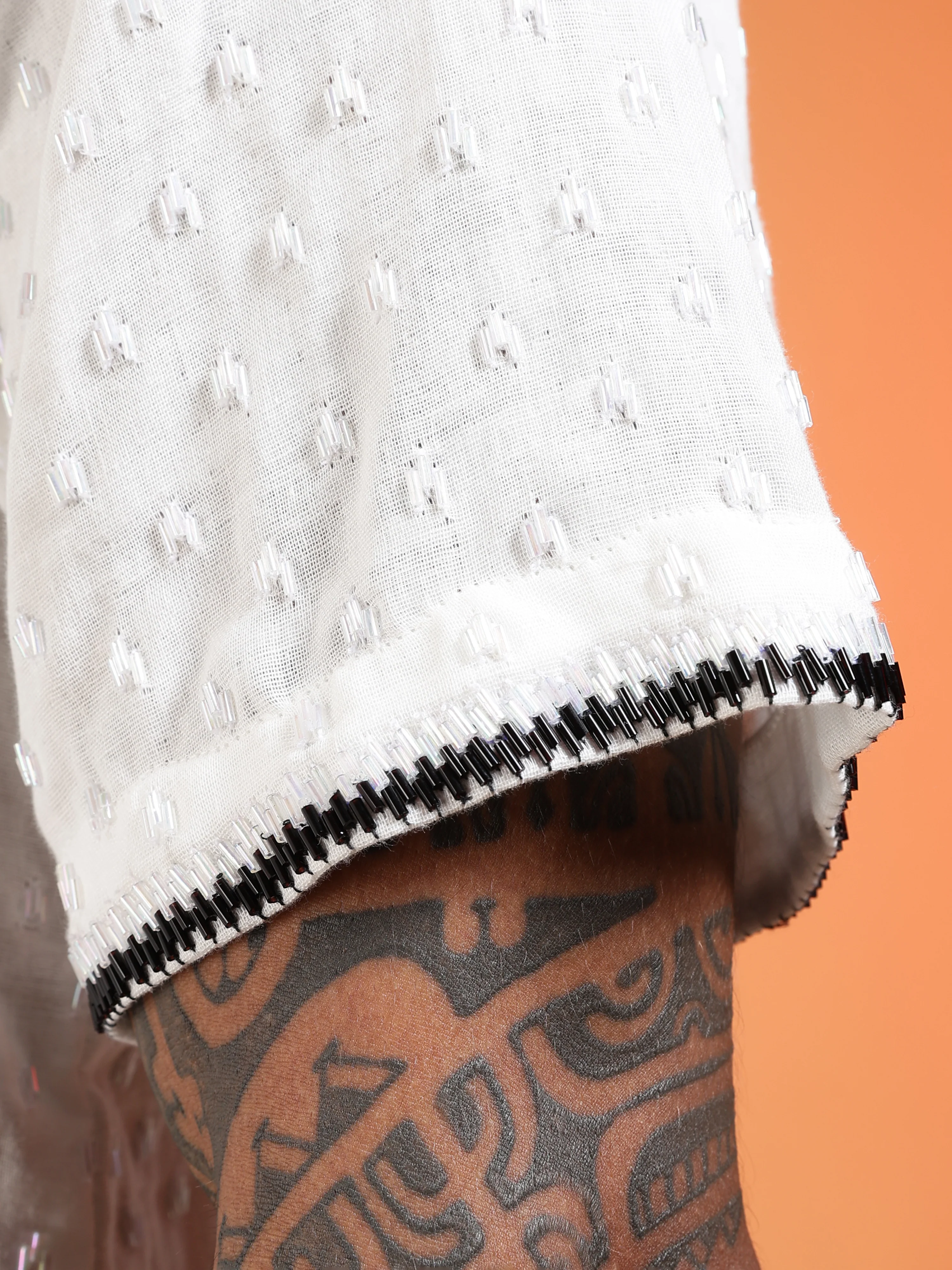 Men Velvet Snow Cutdana Gauge Cotton Shirt - Image 5