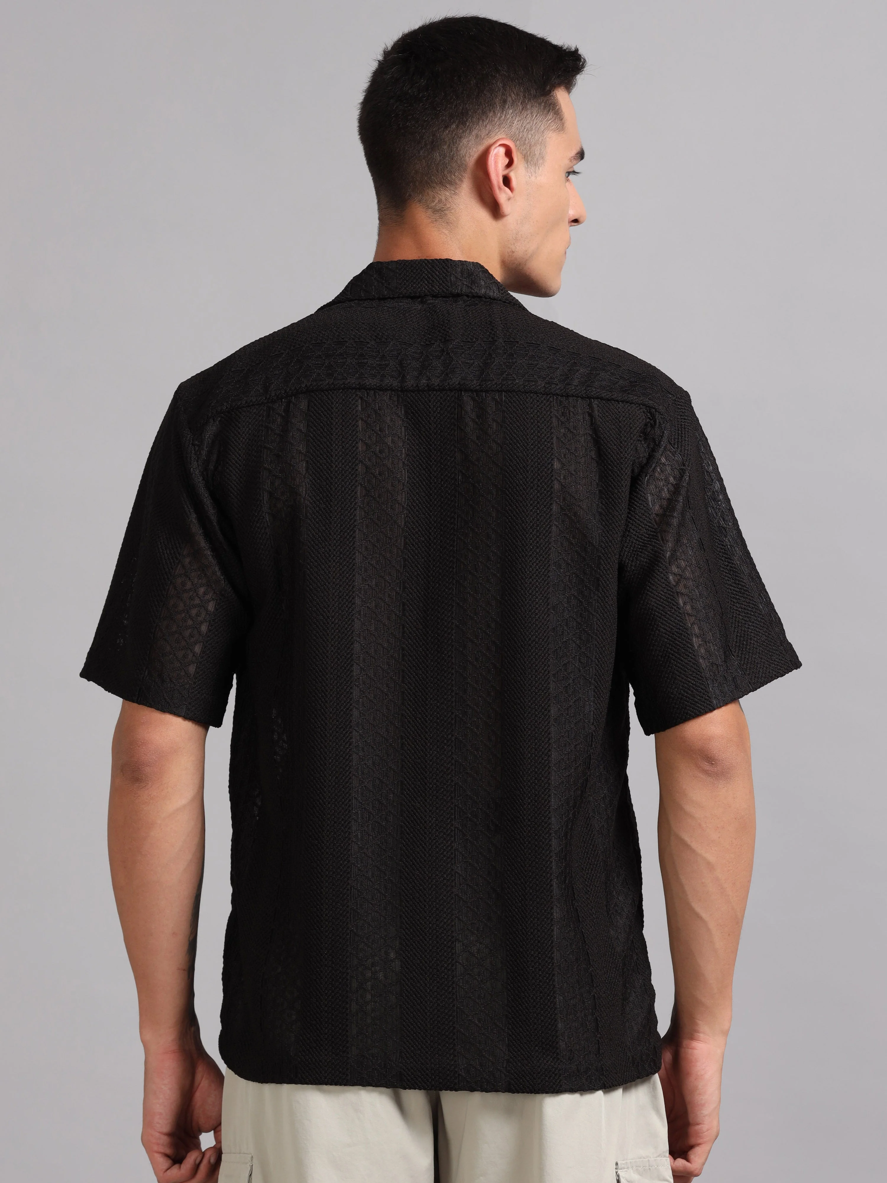 Men Vertique Black Shirt - Image 2