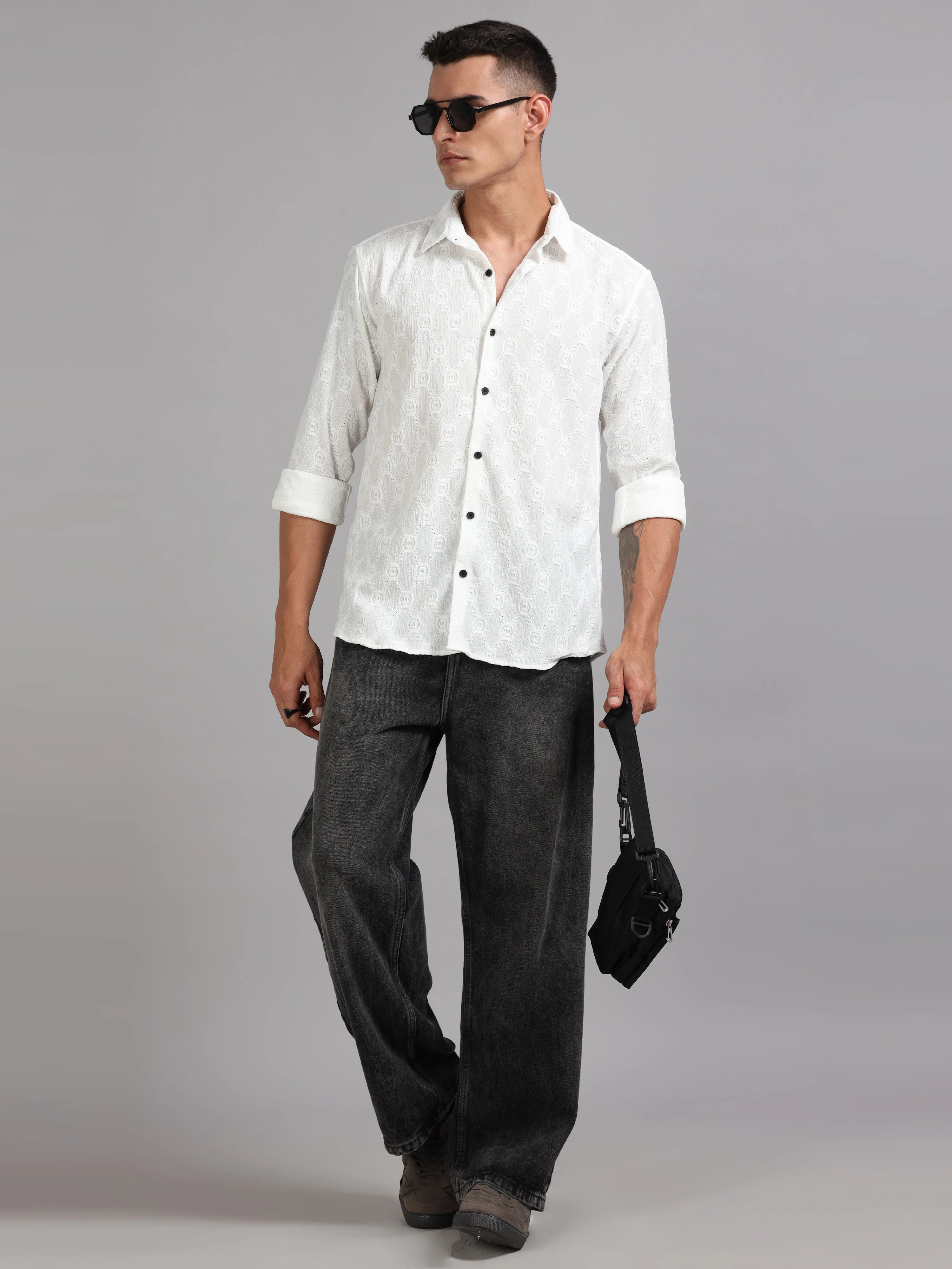 Men Vertique Black Shirt - Image 6