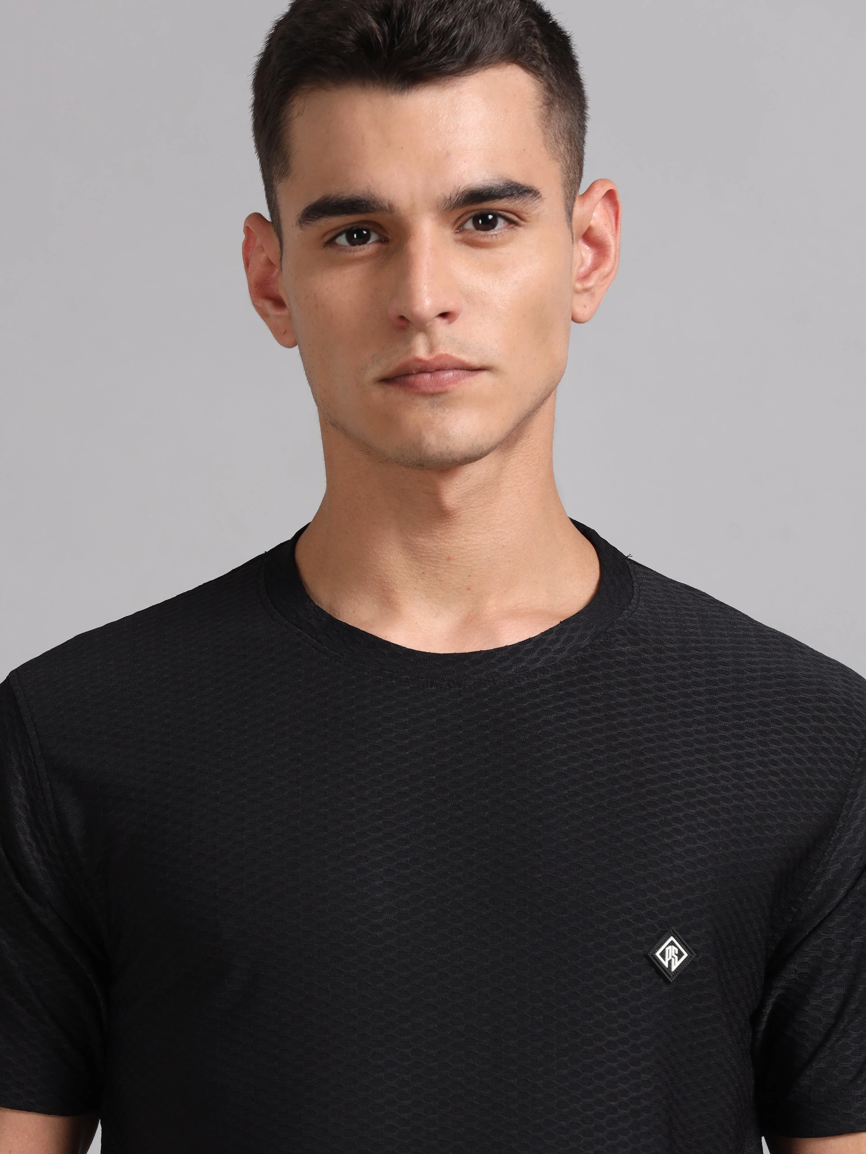 Men Whirl Tex Black T-Shirt - Image 4