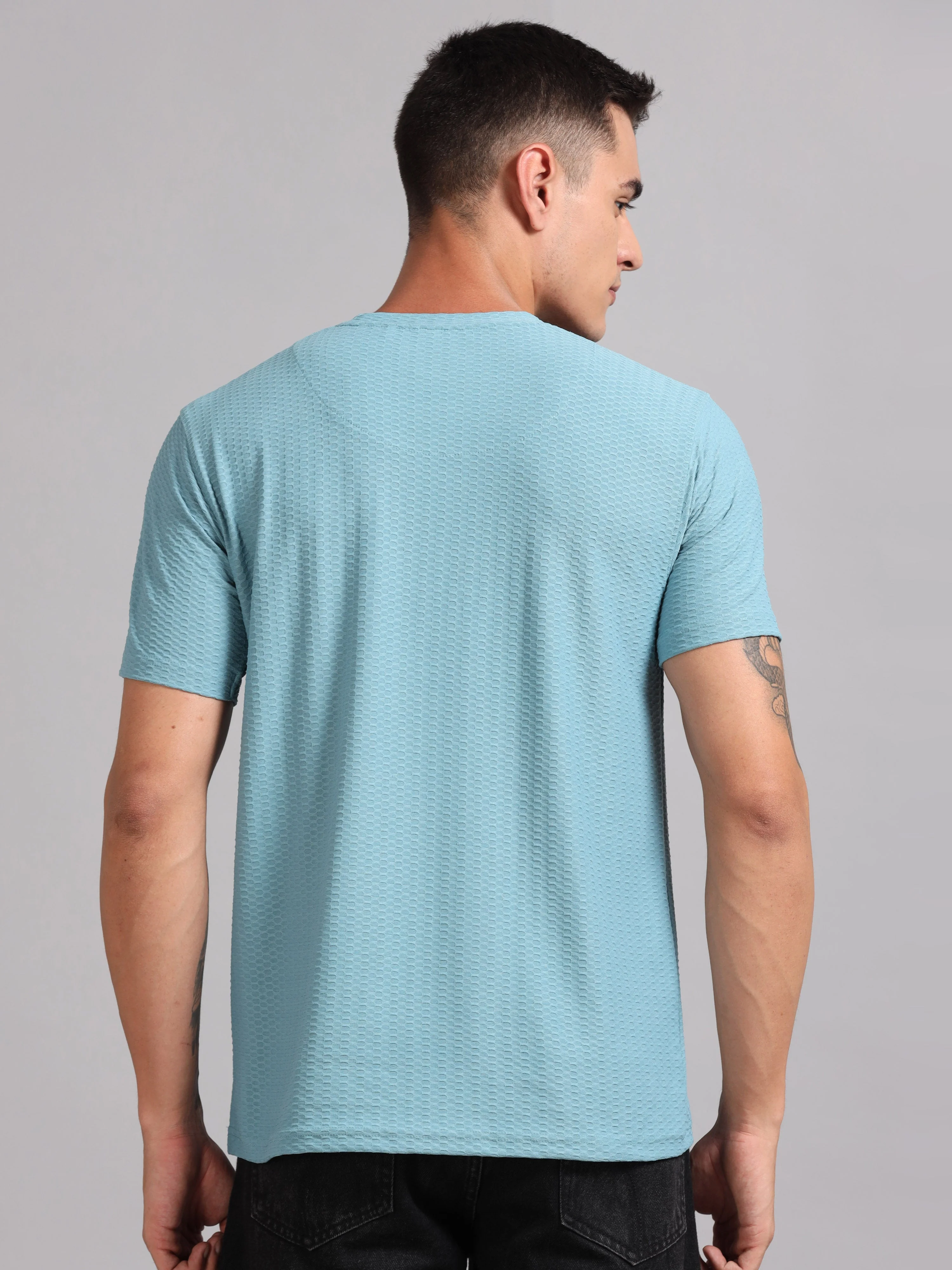 Men Whirl Tex Blue T-Shirt - Image 2