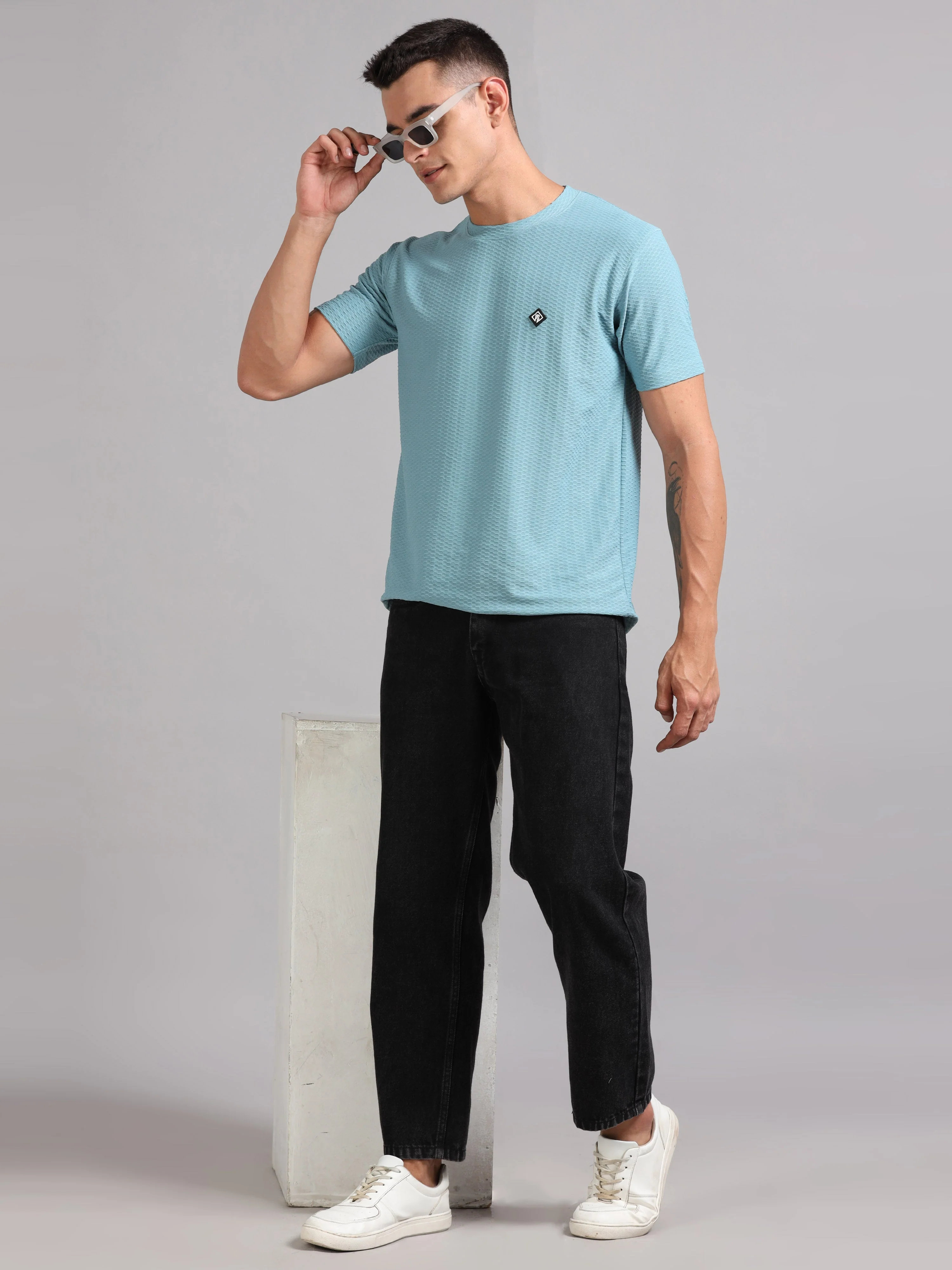 Men Whirl Tex Blue T-Shirt - Image 5