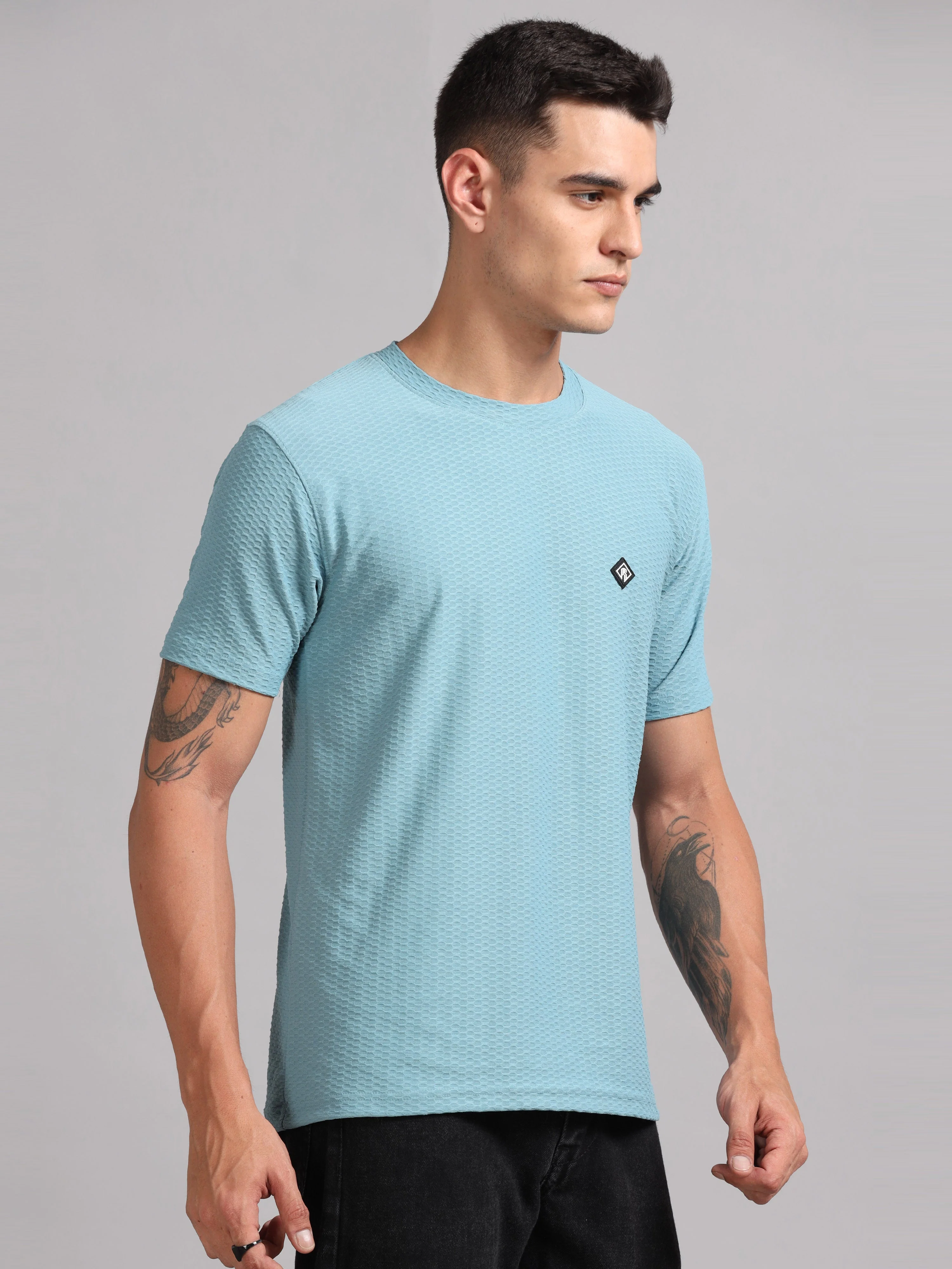 Men Whirl Tex Blue T-Shirt - Image 6
