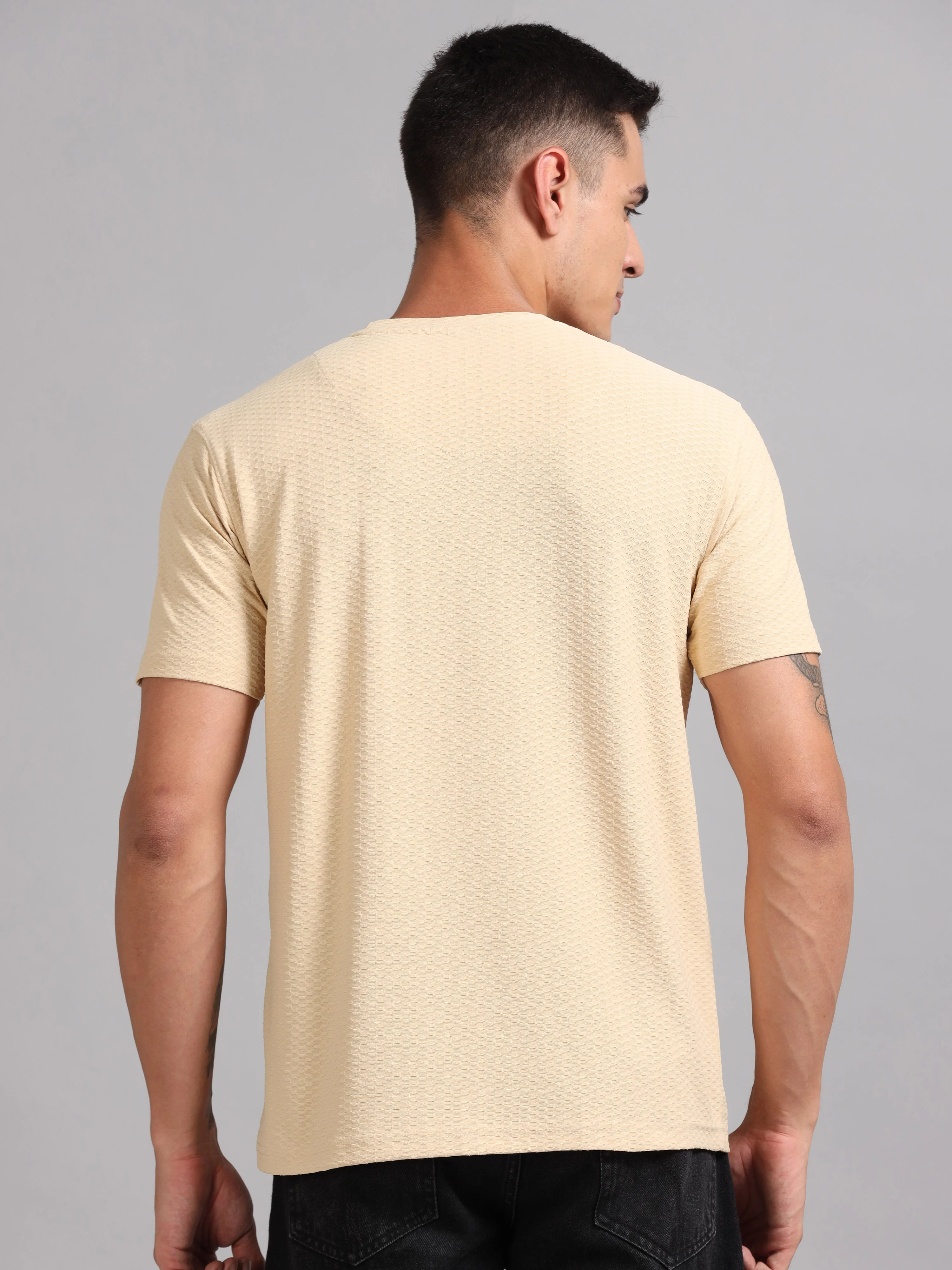Men Whirl Tex Cream T-Shirt - Image 2